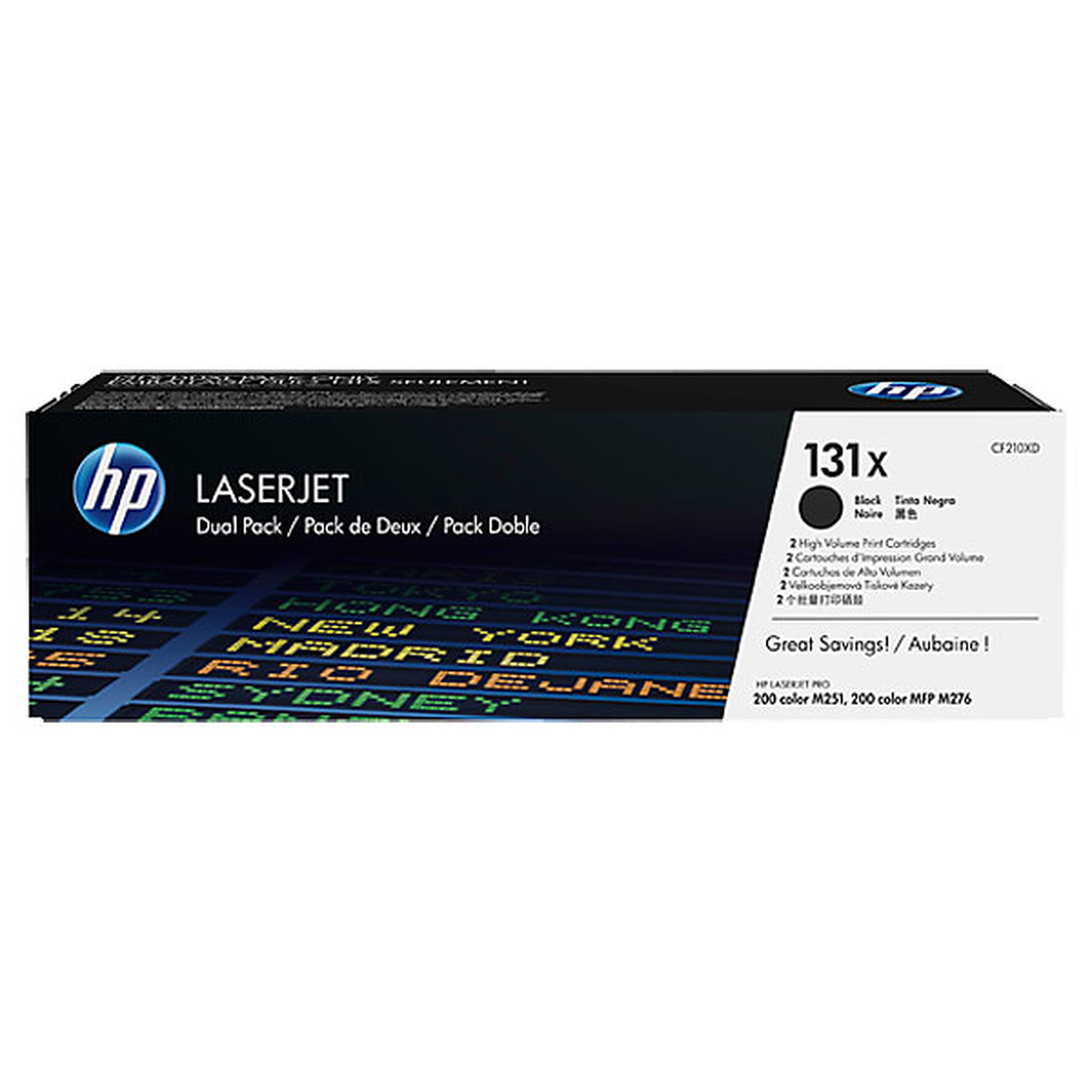 HP 131X Pack de 2 (CF210XD) - Noir - Toner imprimante HP