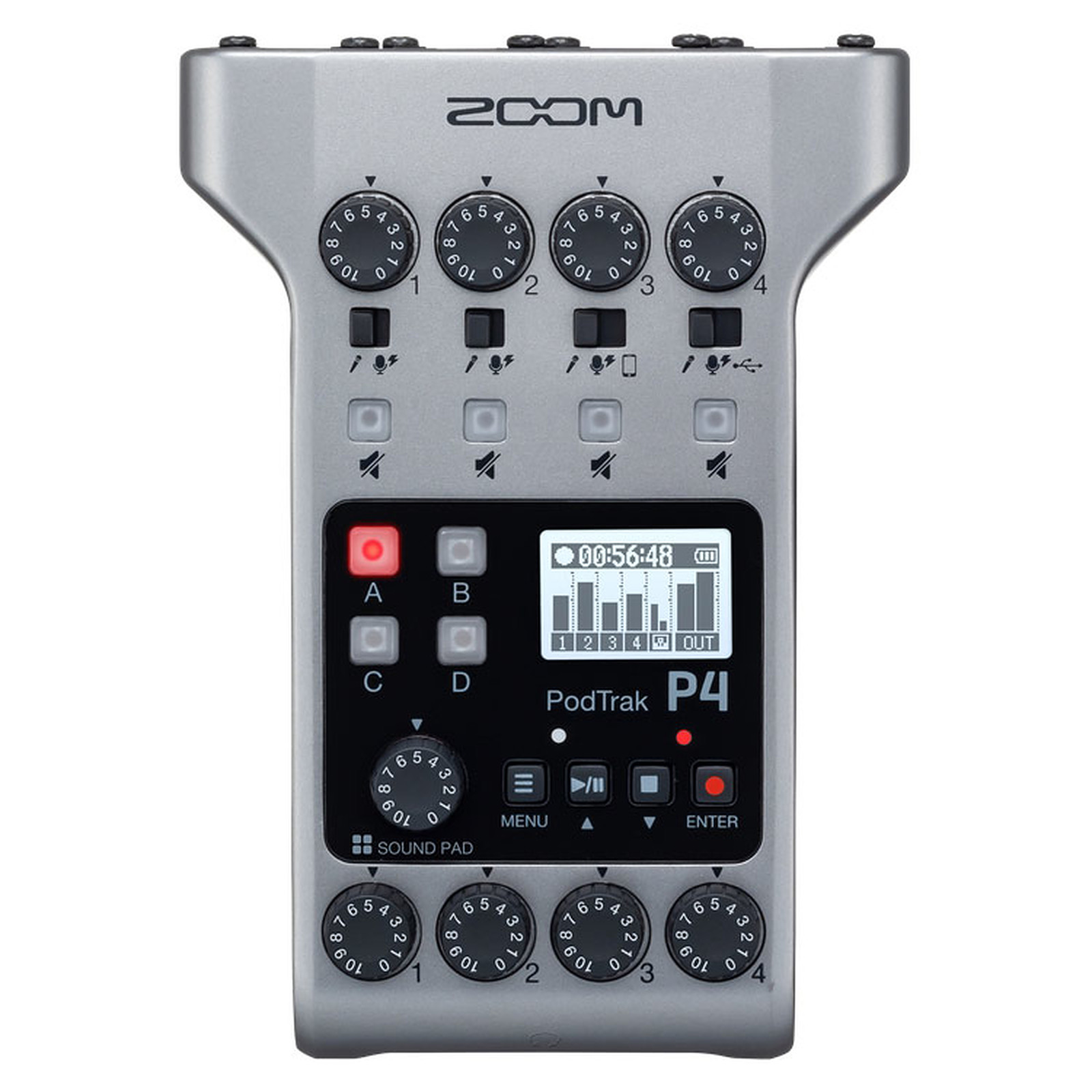 Zoom PodTrak P4 - Dictaphone ZOOM