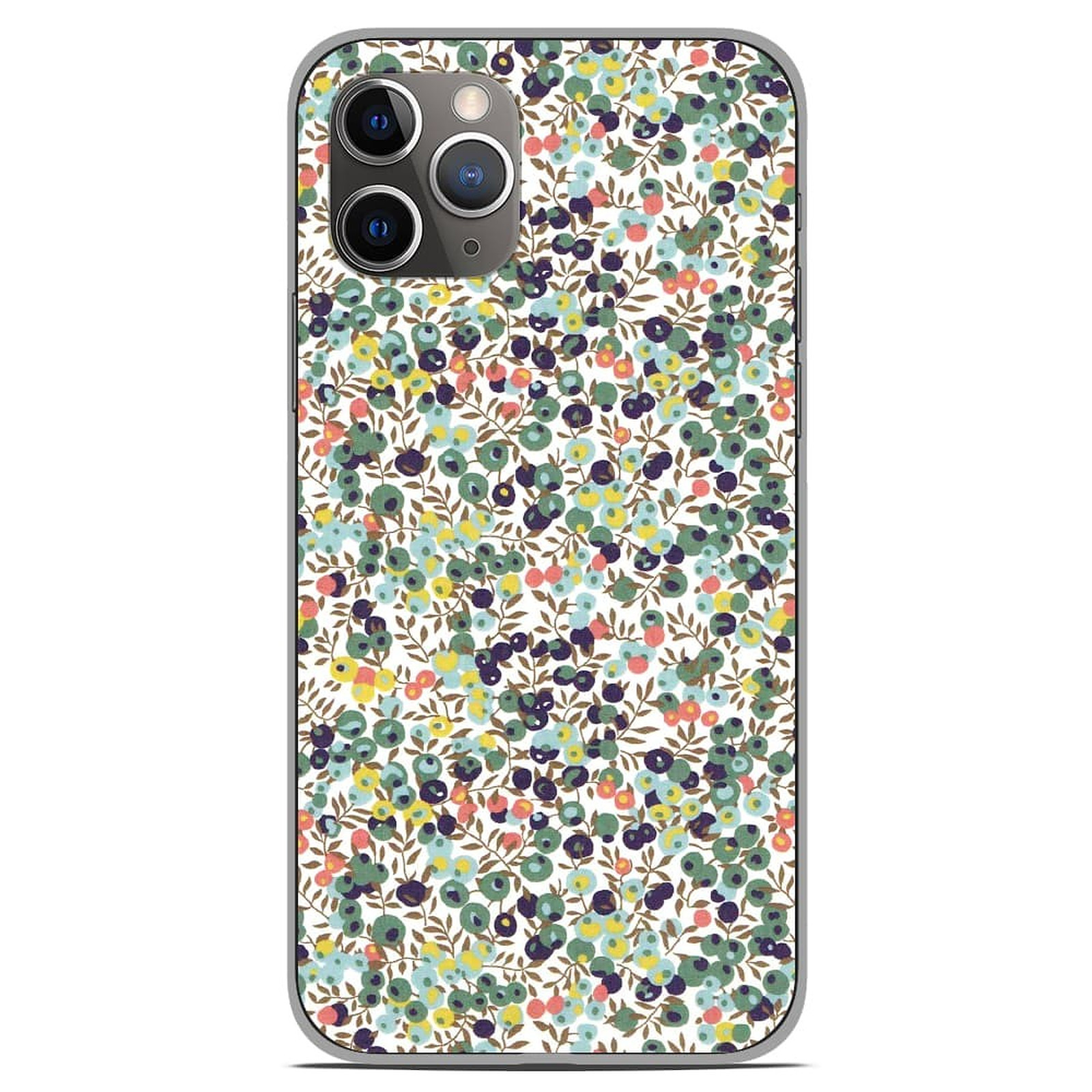 1001 Coques Coque silicone gel Apple iPhone 11 Pro motif Liberty Wiltshire Vert - Coque telephone 1001Coques