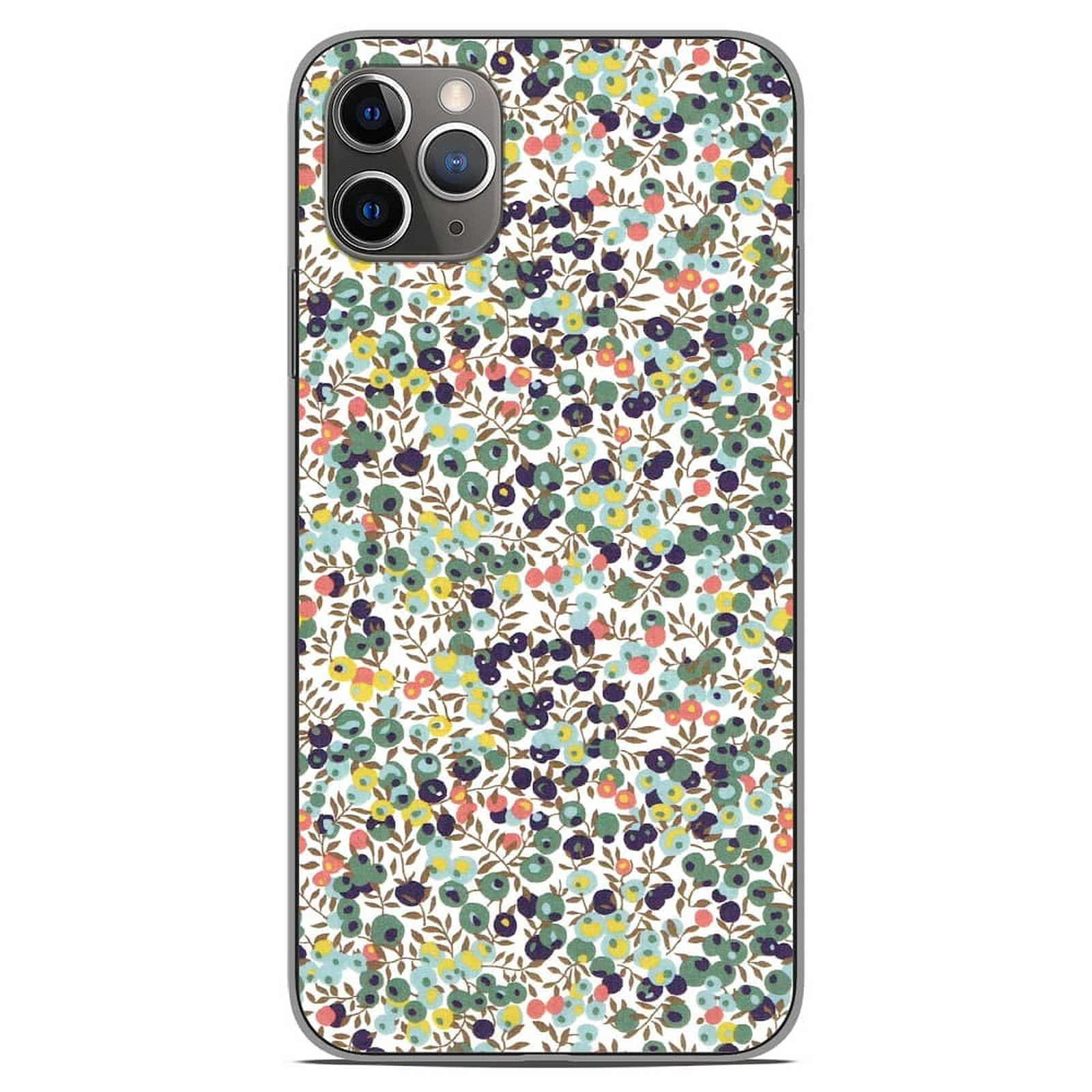 1001 Coques Coque silicone gel Apple iPhone 11 Pro Max motif Liberty Wiltshire Vert - Coque telephone 1001Coques