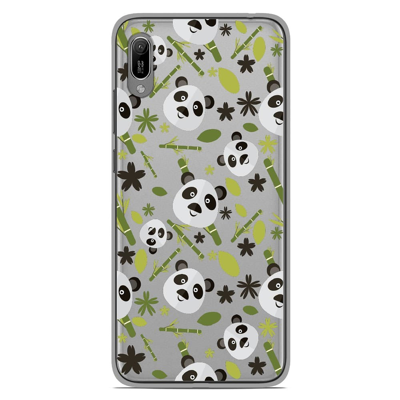1001 Coques Coque silicone gel Huawei Y6 2019 motif Pandas et Bambou - Coque telephone 1001Coques