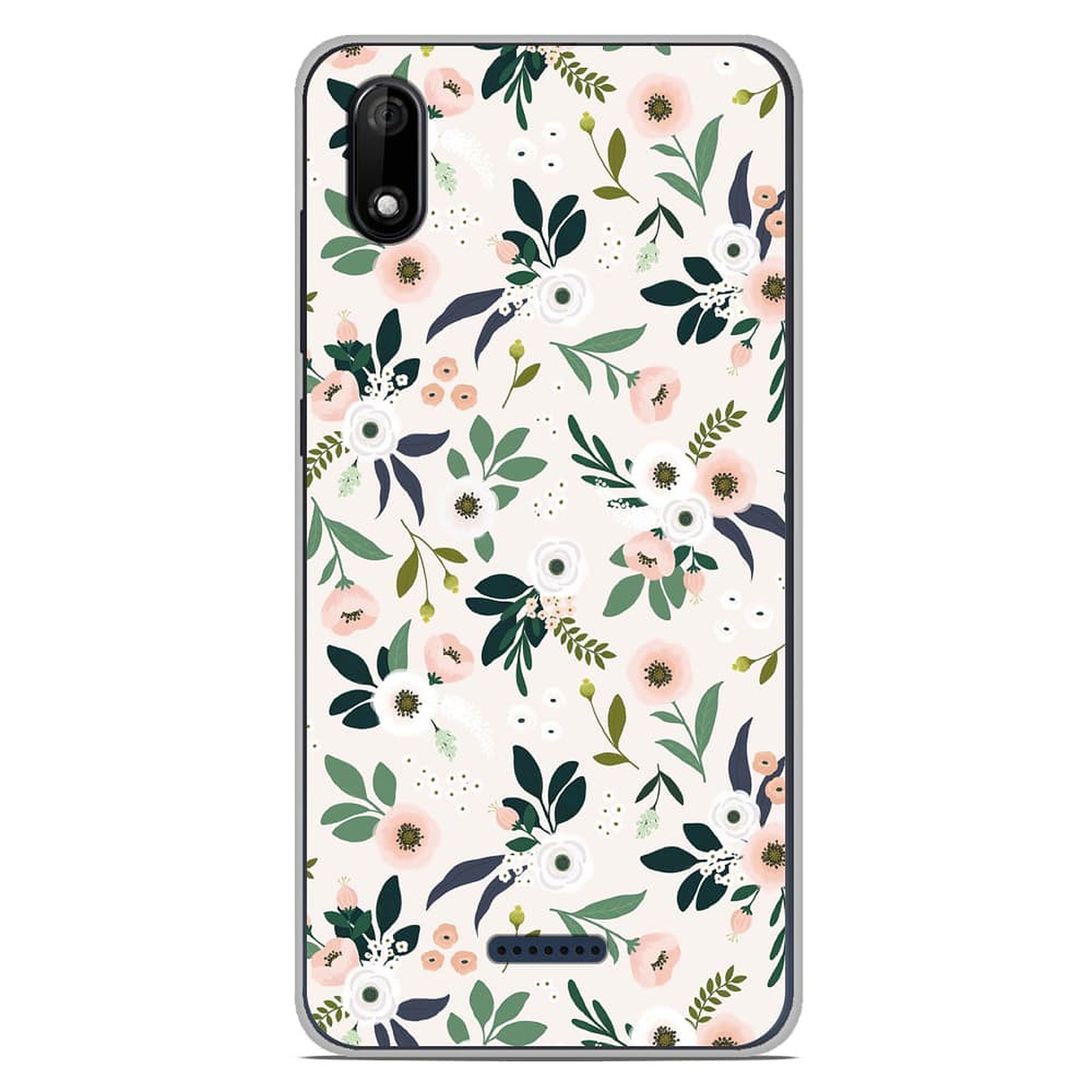 1001 Coques Coque silicone gel Wiko Y80 motif Flowers - Coque telephone 1001Coques