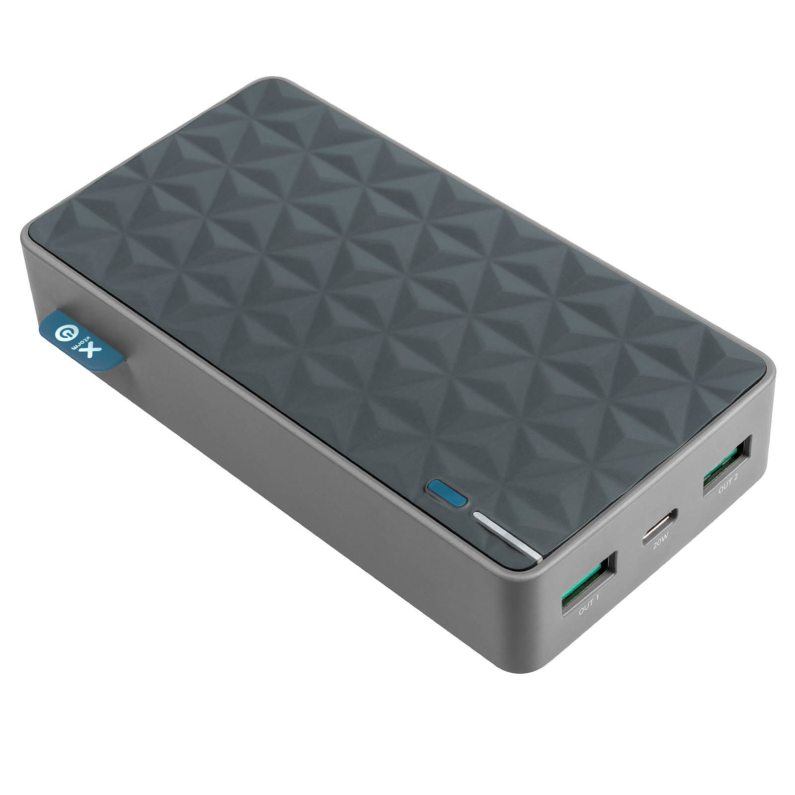 Xtorm Batterie de Secours 20000mAh USB-C 20W 2x USB 3.0 Fuel Series Gris - Batterie externe Xtorm