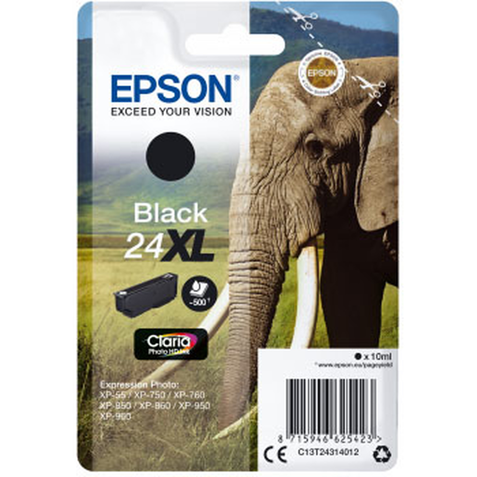 Epson Elephant 24XL Noir - Cartouche imprimante Epson