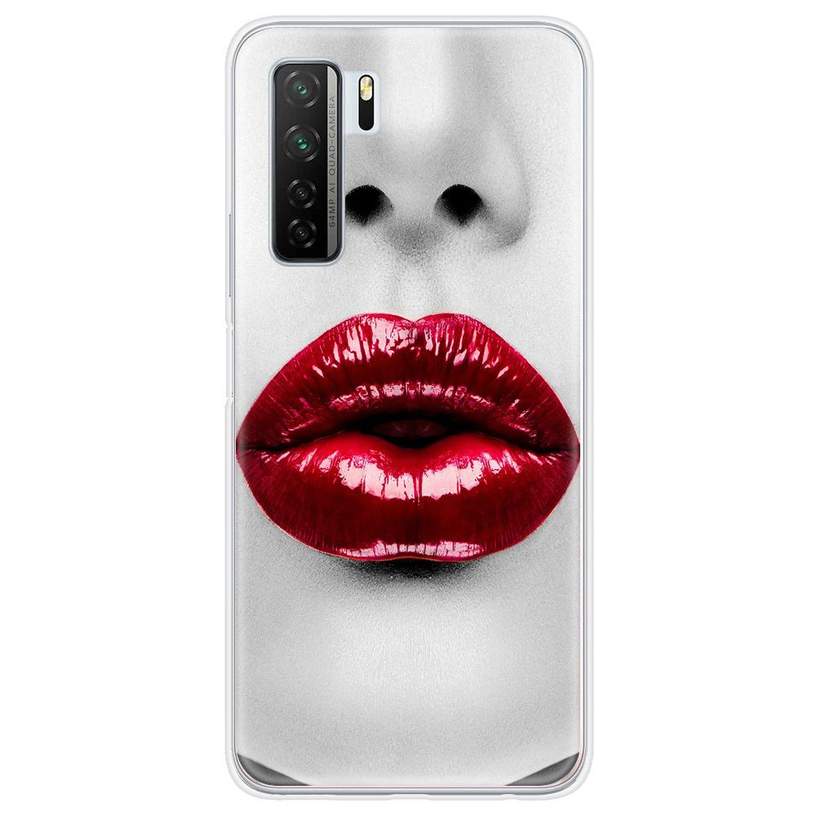 1001 Coques Coque silicone gel Huawei P40 Lite 5G motif Lèvres Rouges - Coque telephone 1001Coques