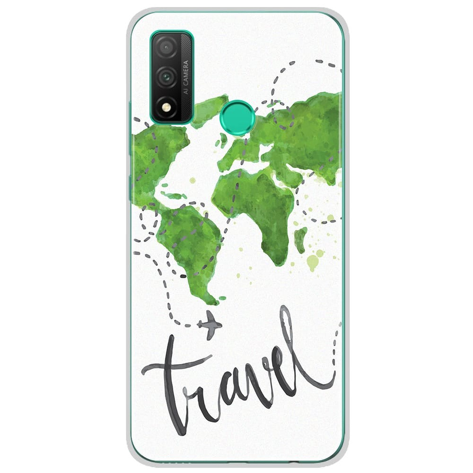 1001 Coques Coque silicone gel Huawei P Smart 2020 motif Map Travel - Coque telephone 1001Coques