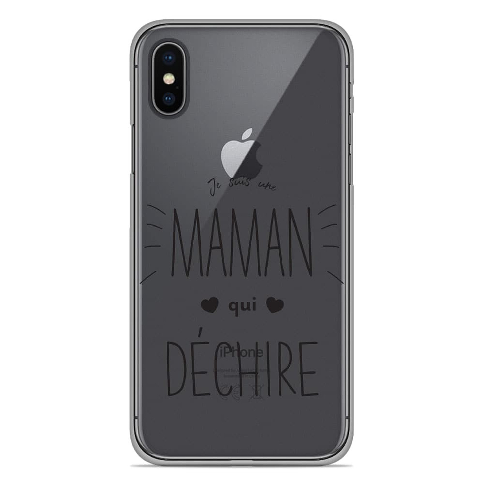1001 Coques Coque silicone gel Apple iPhone XS Max motif Maman qui de´chire - Coque telephone 1001Coques