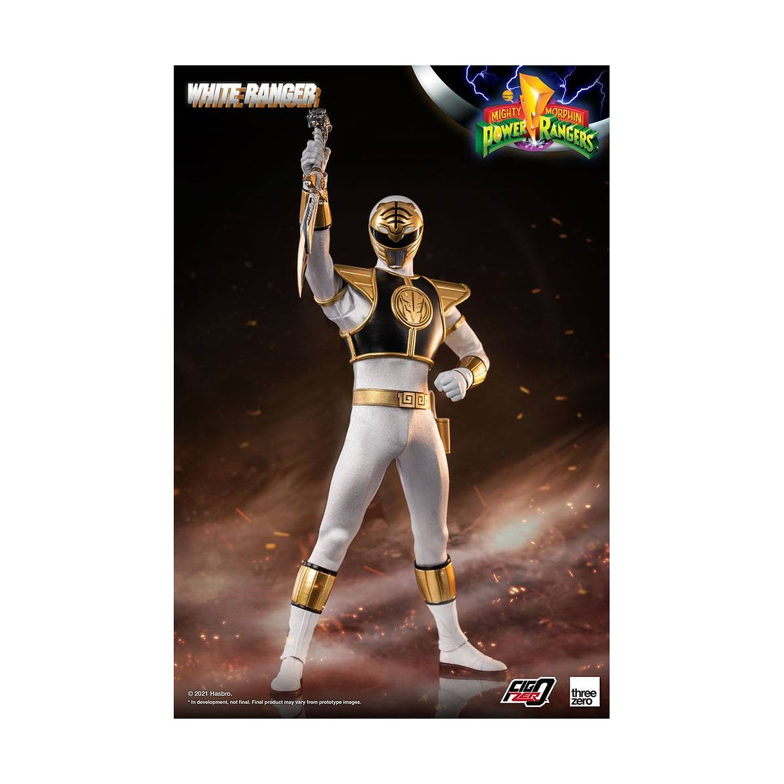 Power Rangers Mighty Morphin - Figurine FigZero 1/6 White Ranger 30 cm - Figurines Threezero