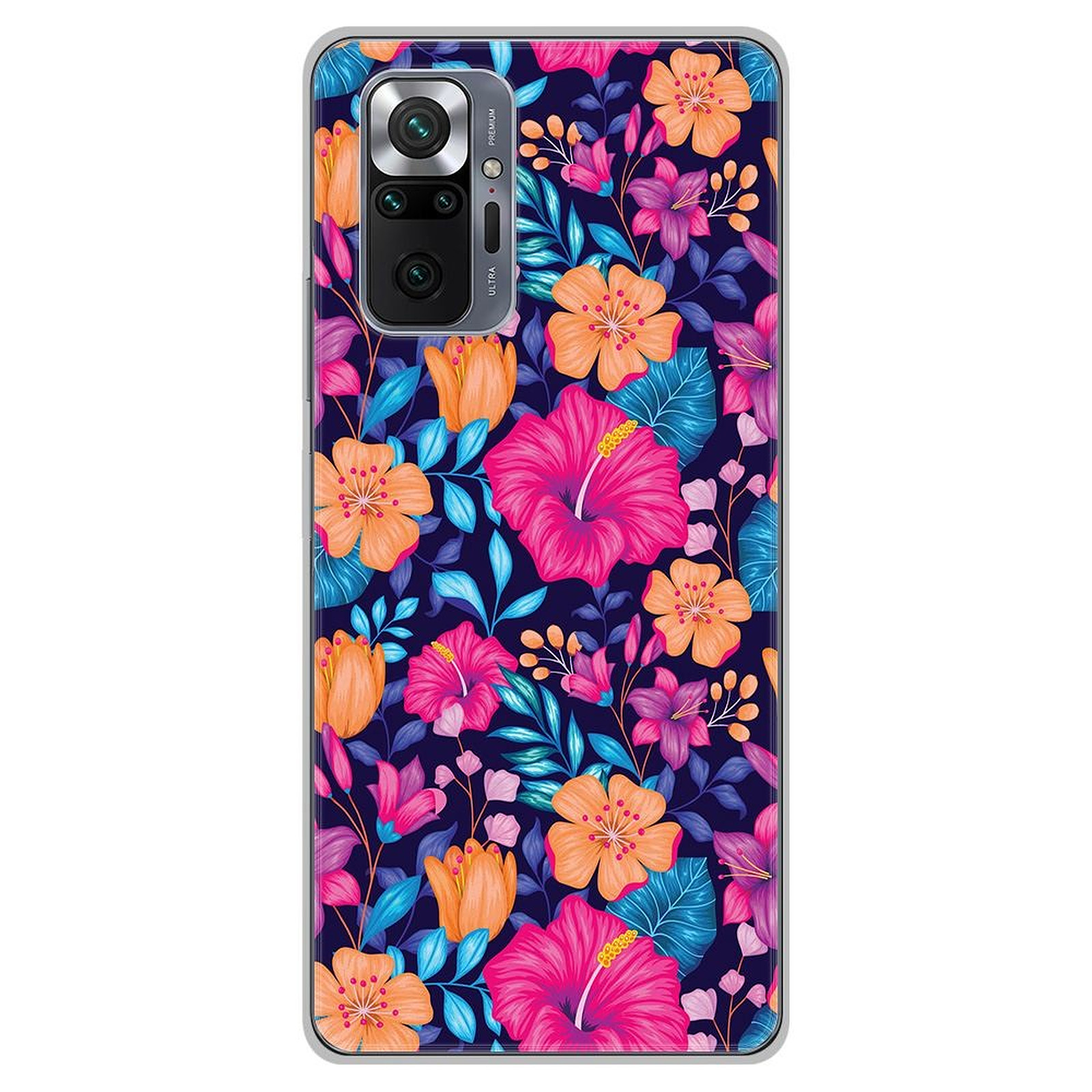 1001 Coques Coque silicone gel Xiaomi Redmi Note 10 Pro motif Fleurs Exotiques - Coque telephone 1001Coques