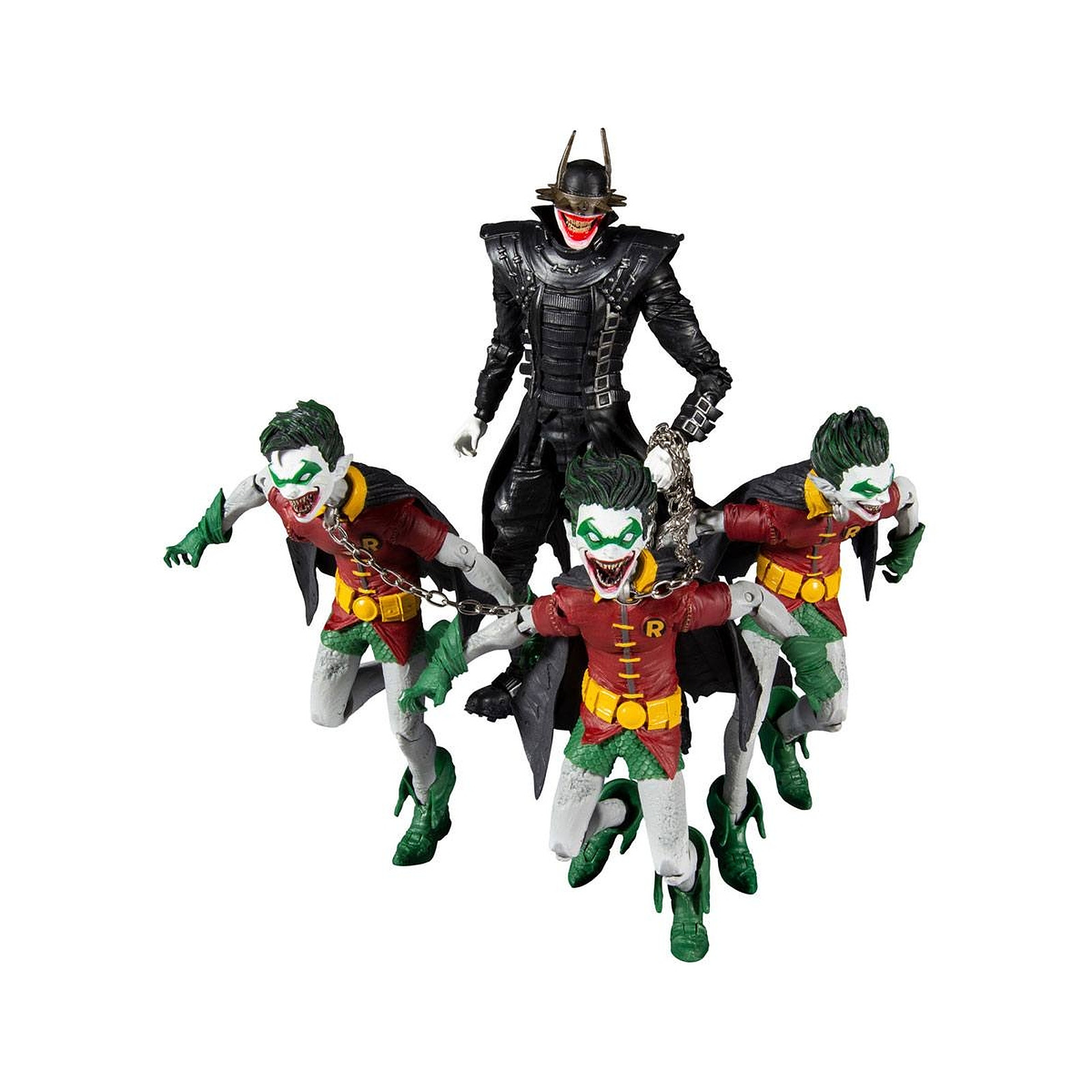DC Comics - Pack 4 figurines Collector Multipack The Batman Who Laughs with the Robins of Earth - Figurines McFarlane Toys