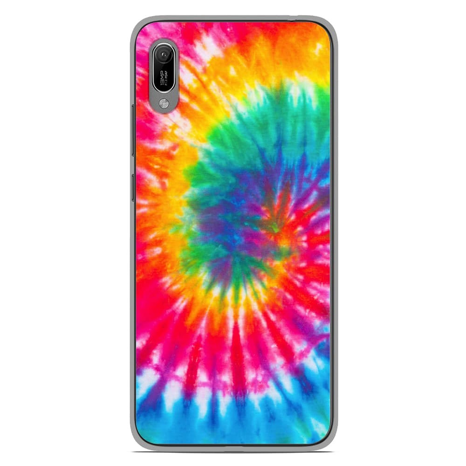 1001 Coques Coque silicone gel Huawei Y6 2019 motif Tie Dye Spirale - Coque telephone 1001Coques