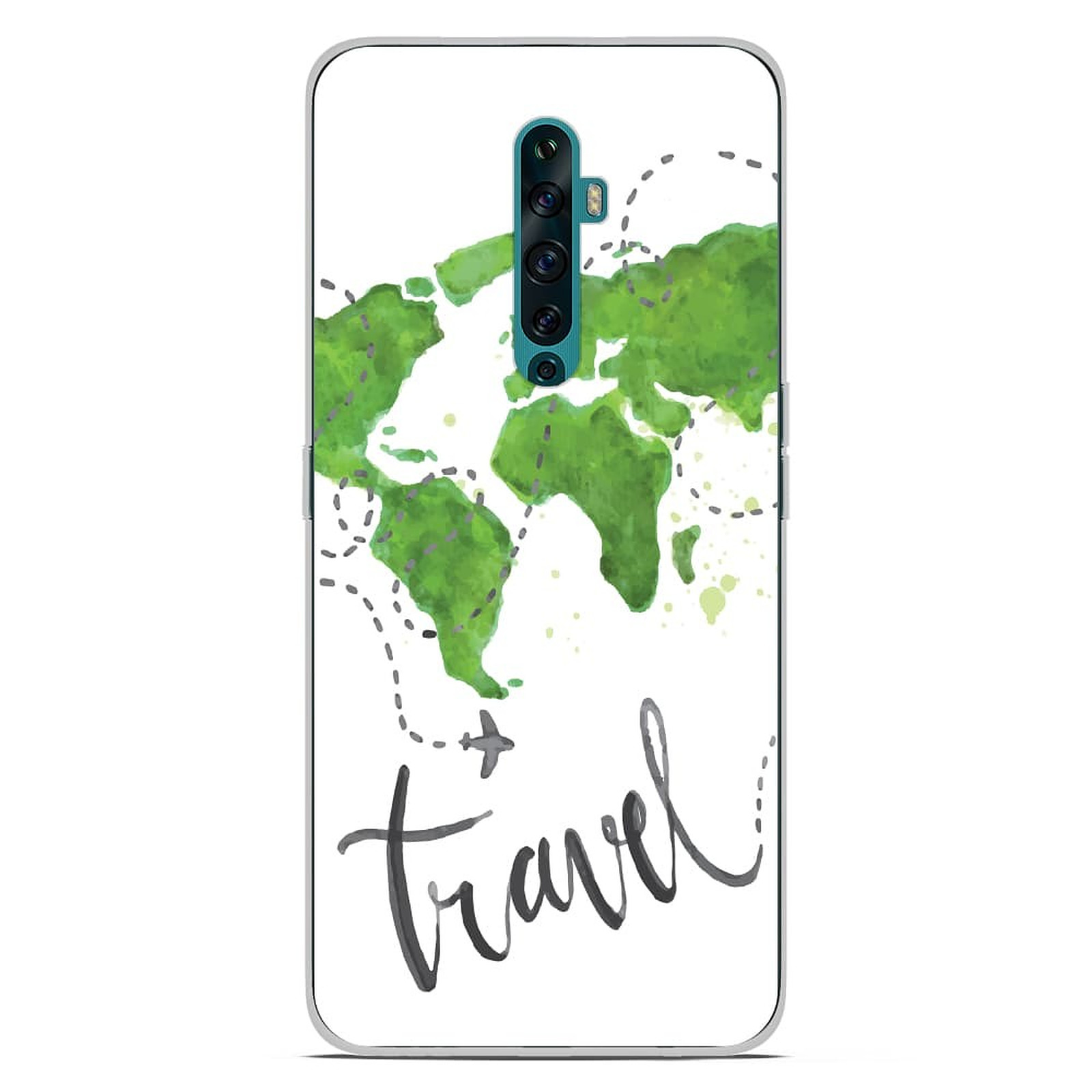1001 Coques Coque silicone gel Oppo Reno 2Z motif Map Travel - Coque telephone 1001Coques