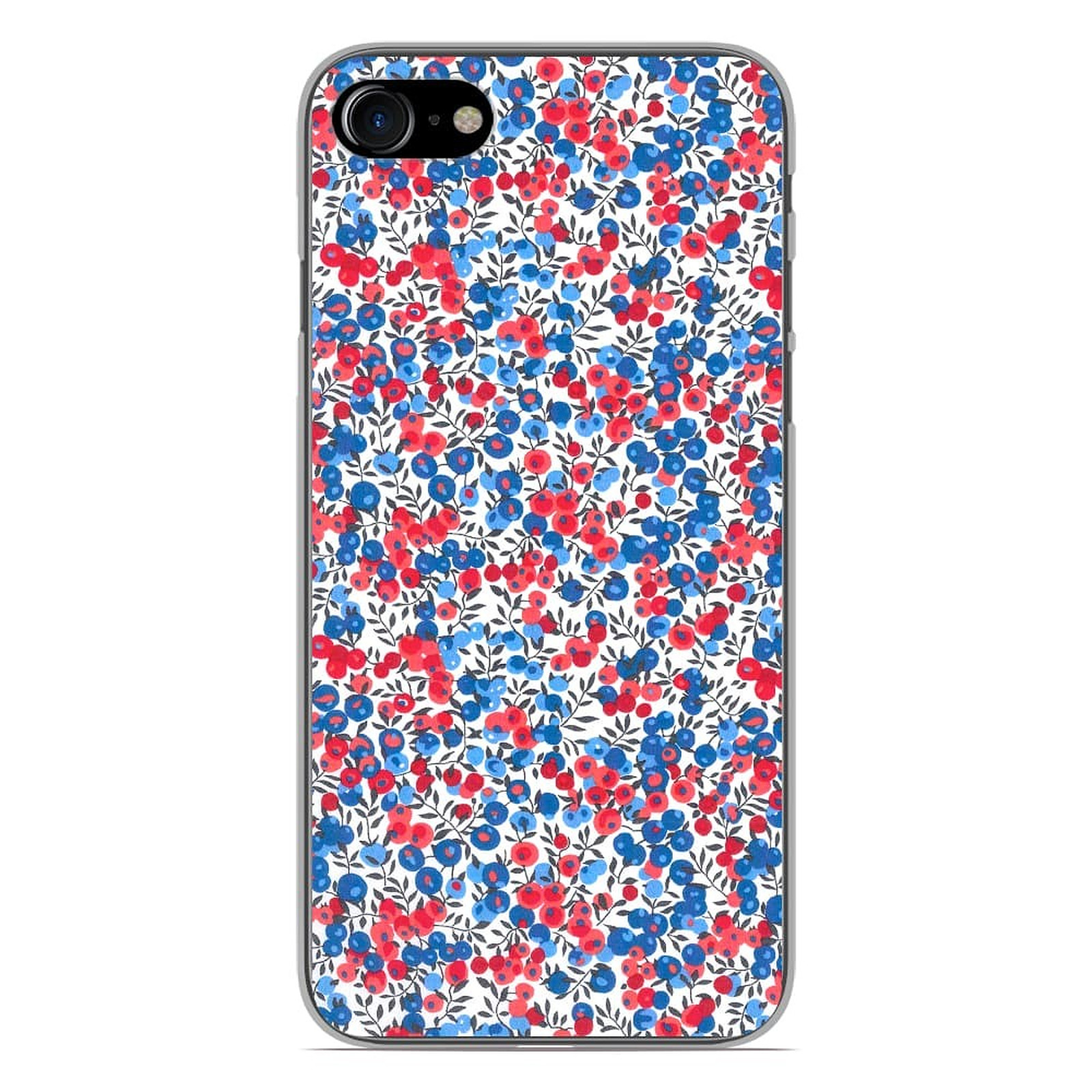 1001 Coques Coque silicone gel Apple iPhone 8 motif Liberty Wiltshire Bleu - Coque telephone 1001Coques