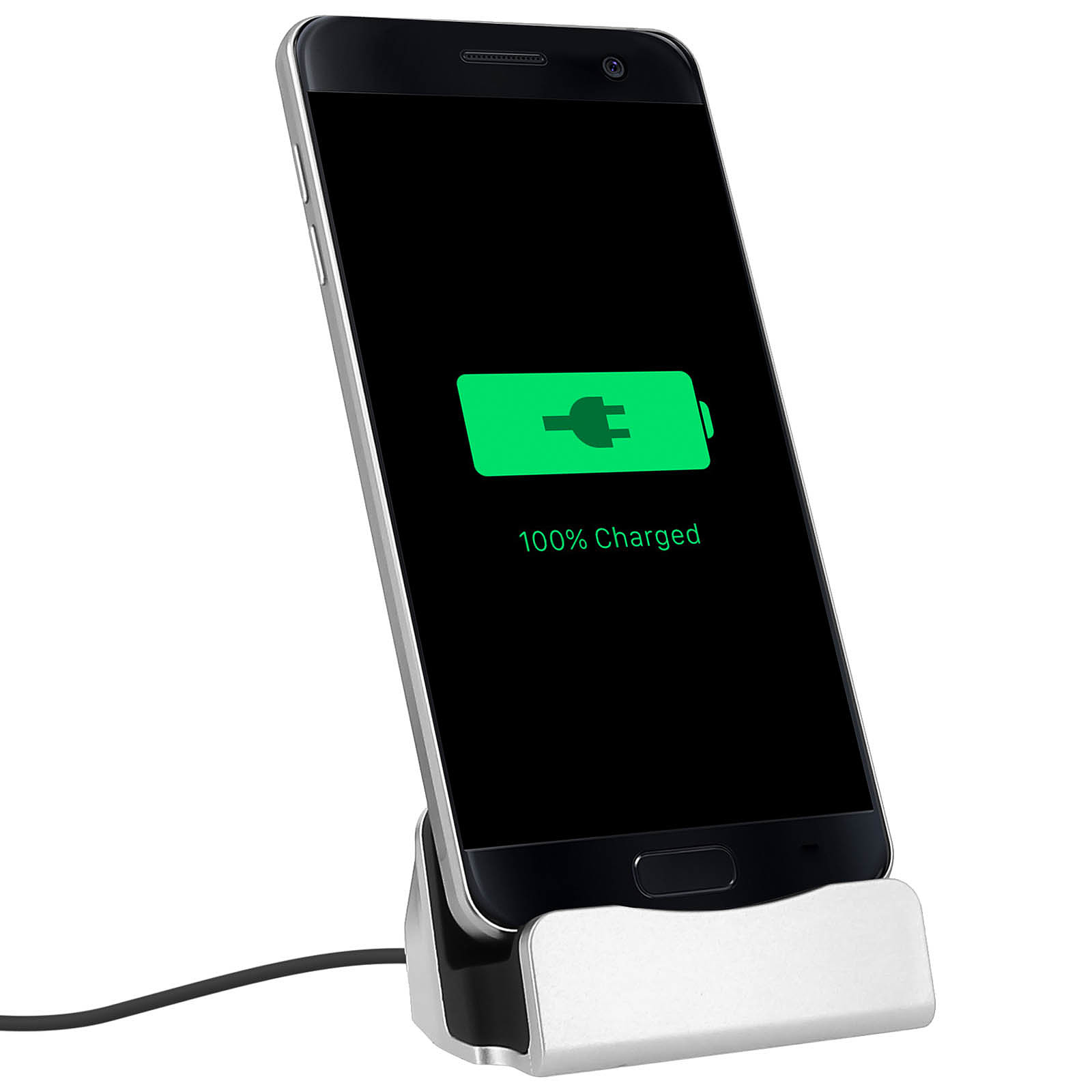 Avizar Station d'accueil Smartphone Charge & Synchro connecteur Micro-USB - Argent - Chargeur telephone Avizar