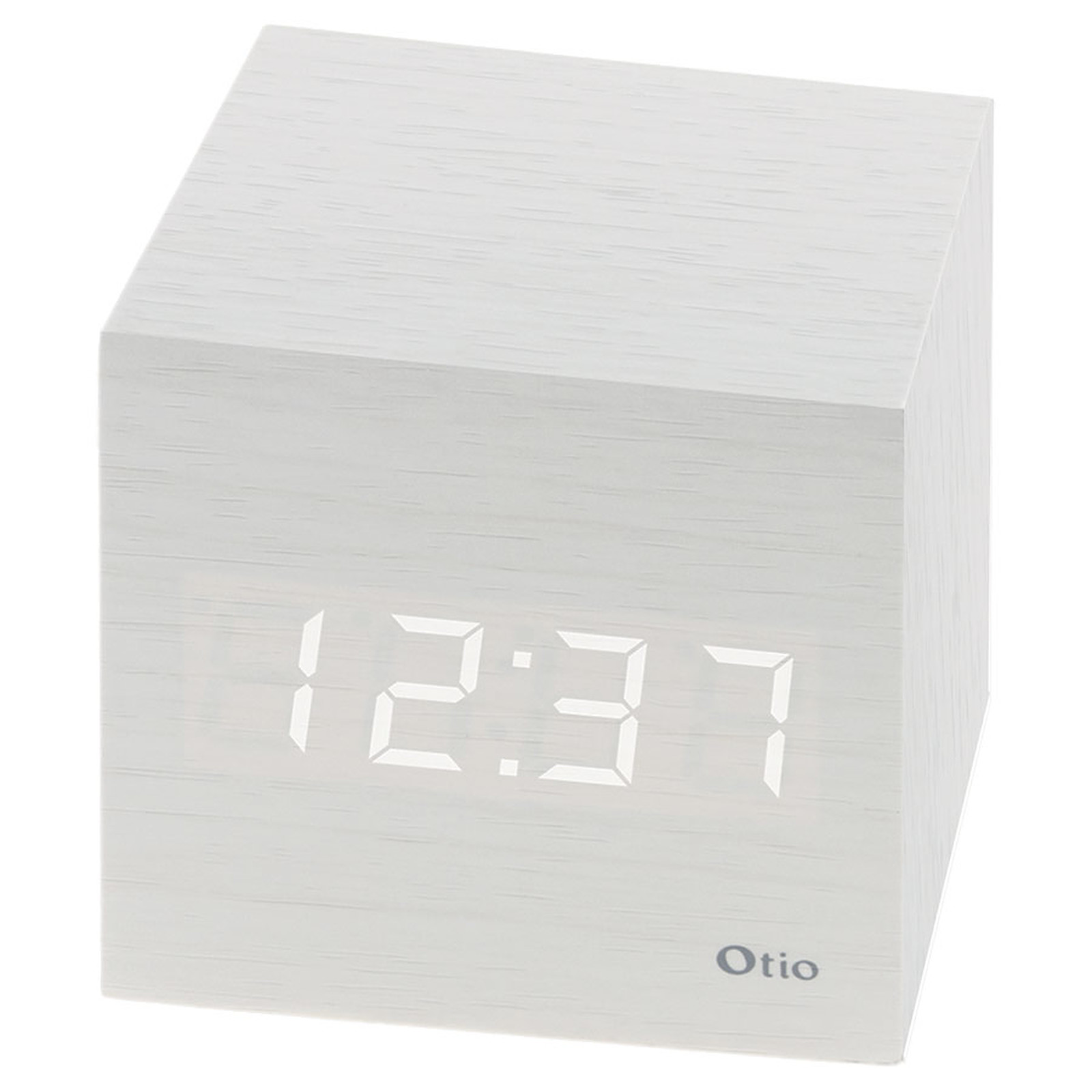 Otio-Thermomètre cube finition effet bois blanc ceruse - Otio - Station Meteo Otio