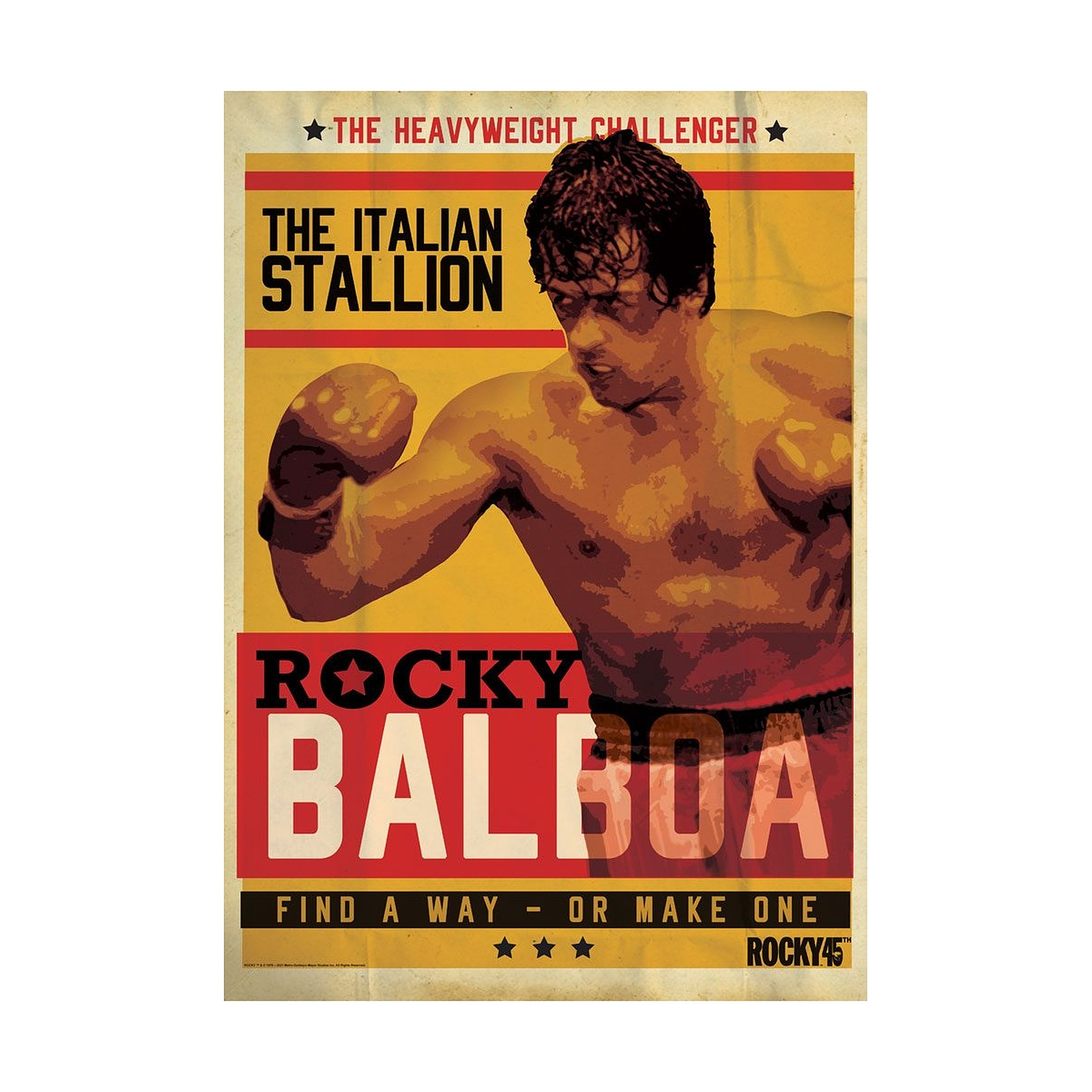 Rocky - Lithographie Rocky 45th Anniversary 42 x 30 cm - Posters Fanattik