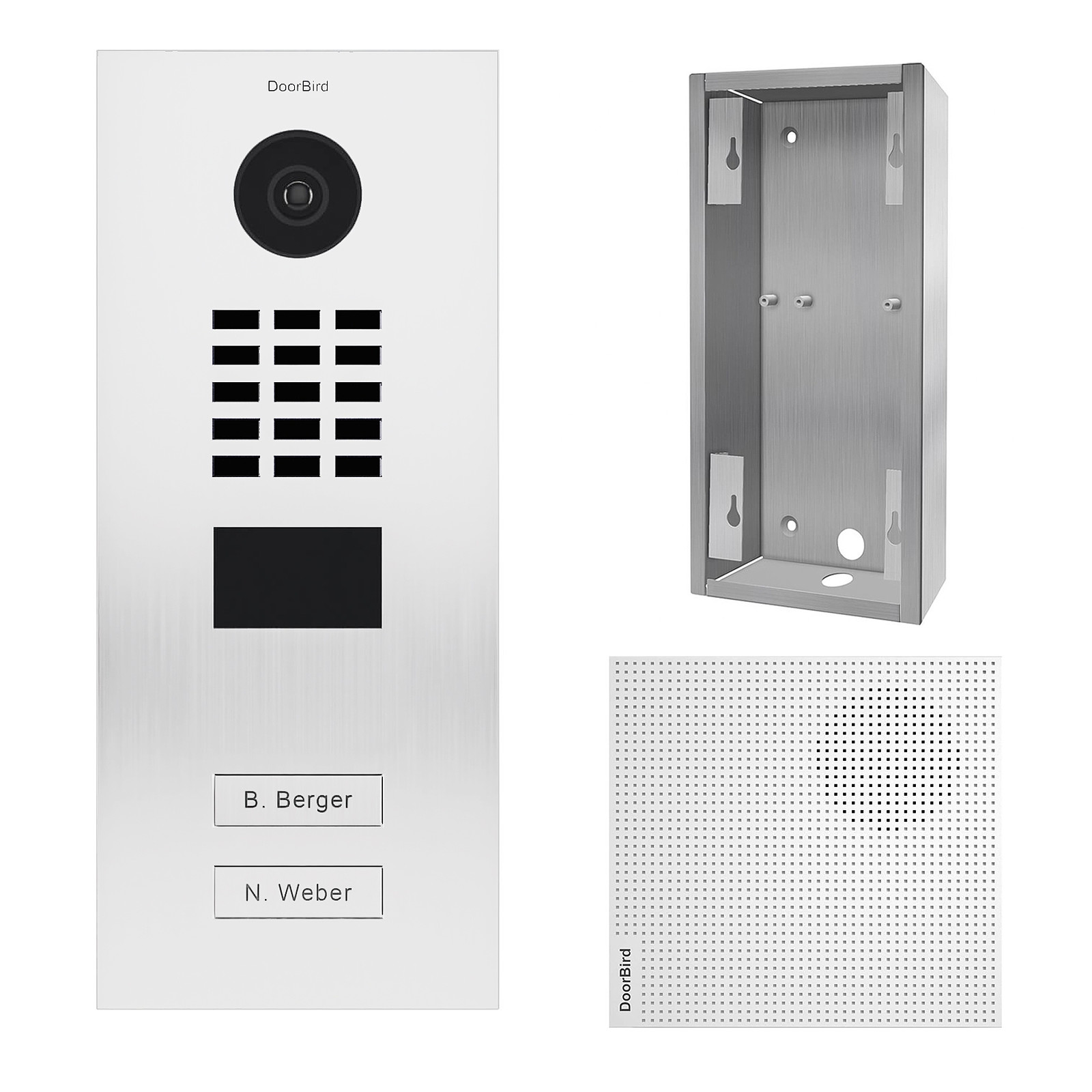 Doorbird - Portier video IP D2102V RAL 9016 KIT 3 - Interphone connecte DoorBird