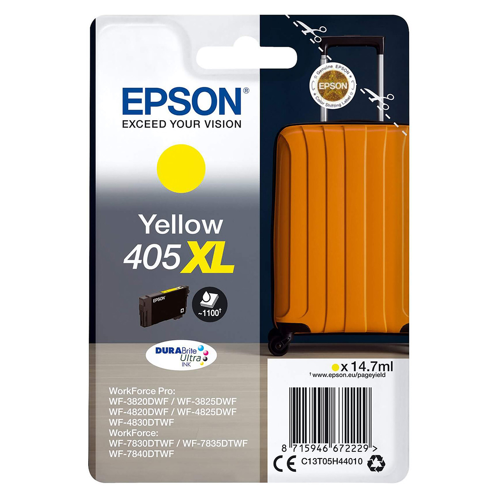 Epson Valise 405XL Jaune - Cartouche imprimante Epson