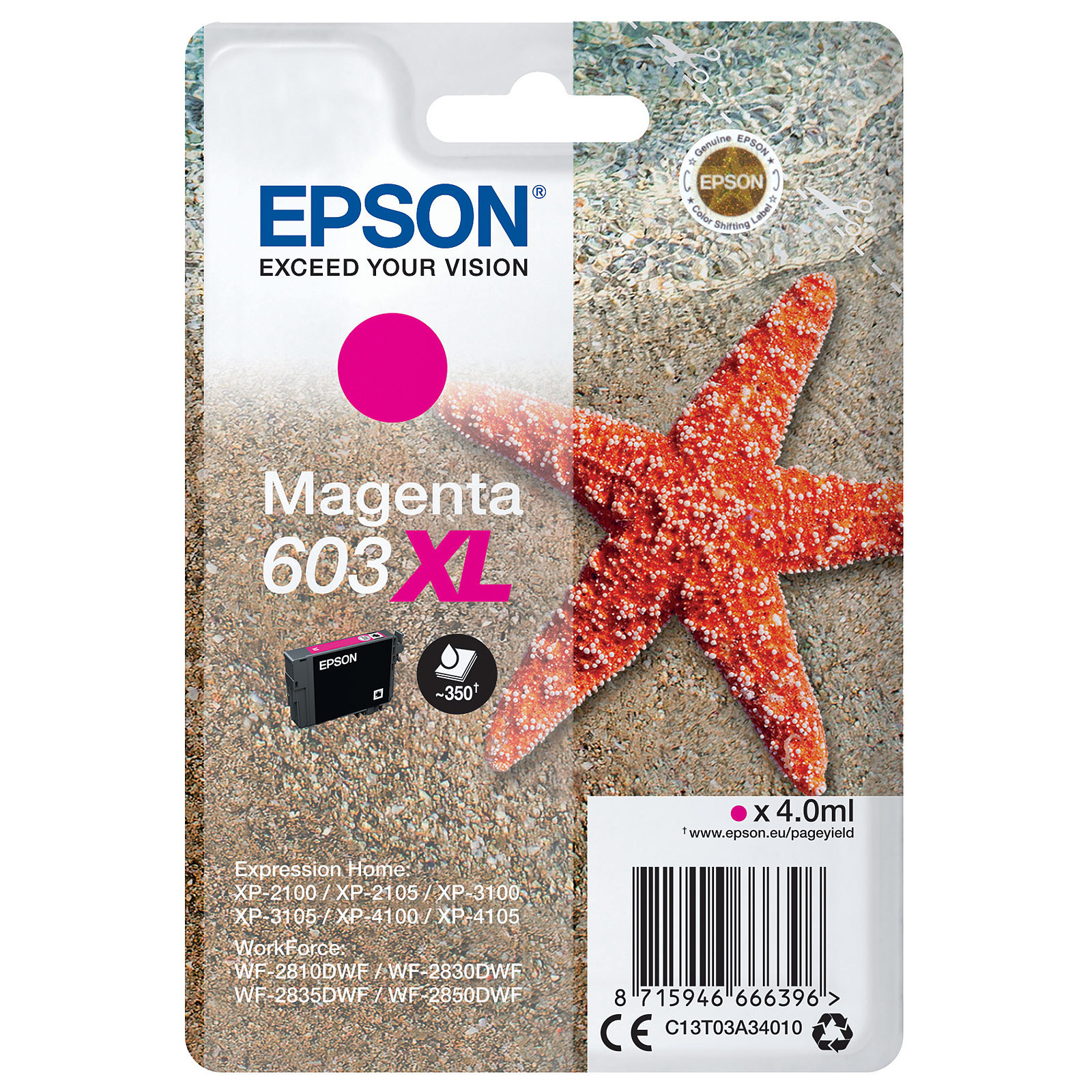 Epson Etoile de mer 603XL Magenta - Cartouche imprimante Epson