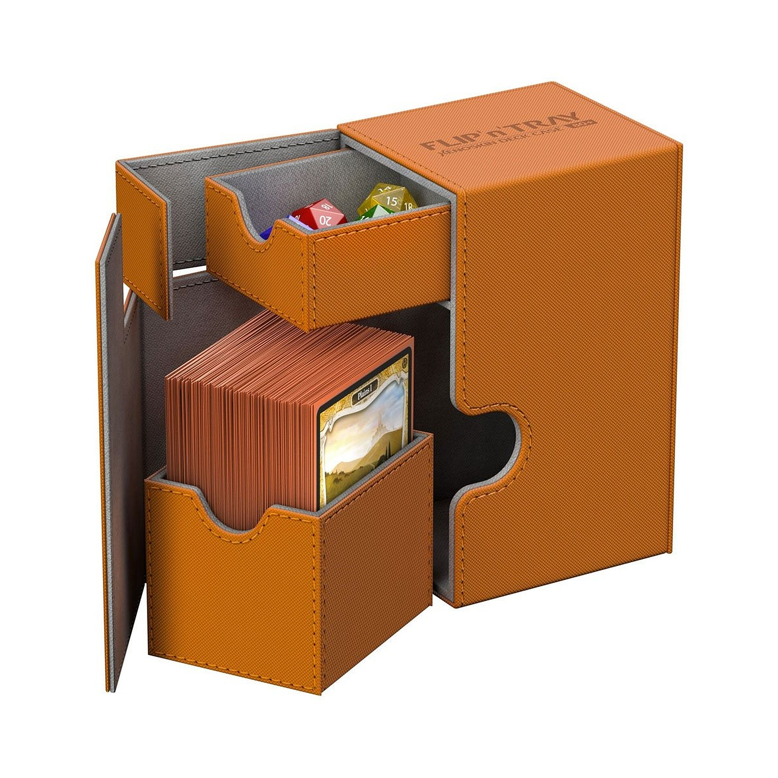 Ultimate Guard - Flip'n'Tray Deck Case 80+ taille standard XenoSkin Orange - Accessoire jeux Ultimate Guard