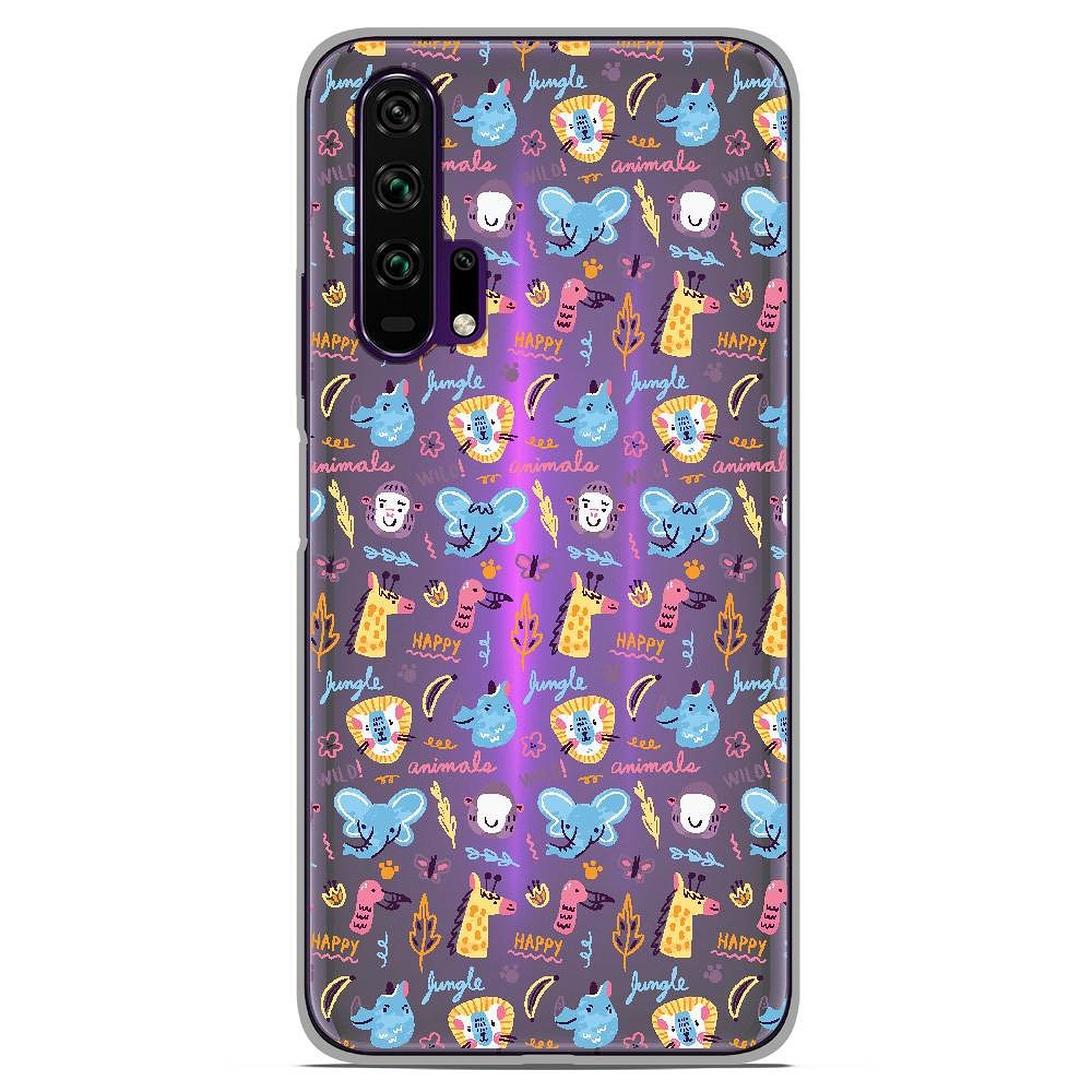 1001 Coques Coque silicone gel Huawei Honor 20 Pro motif Happy animals - Coque telephone 1001Coques