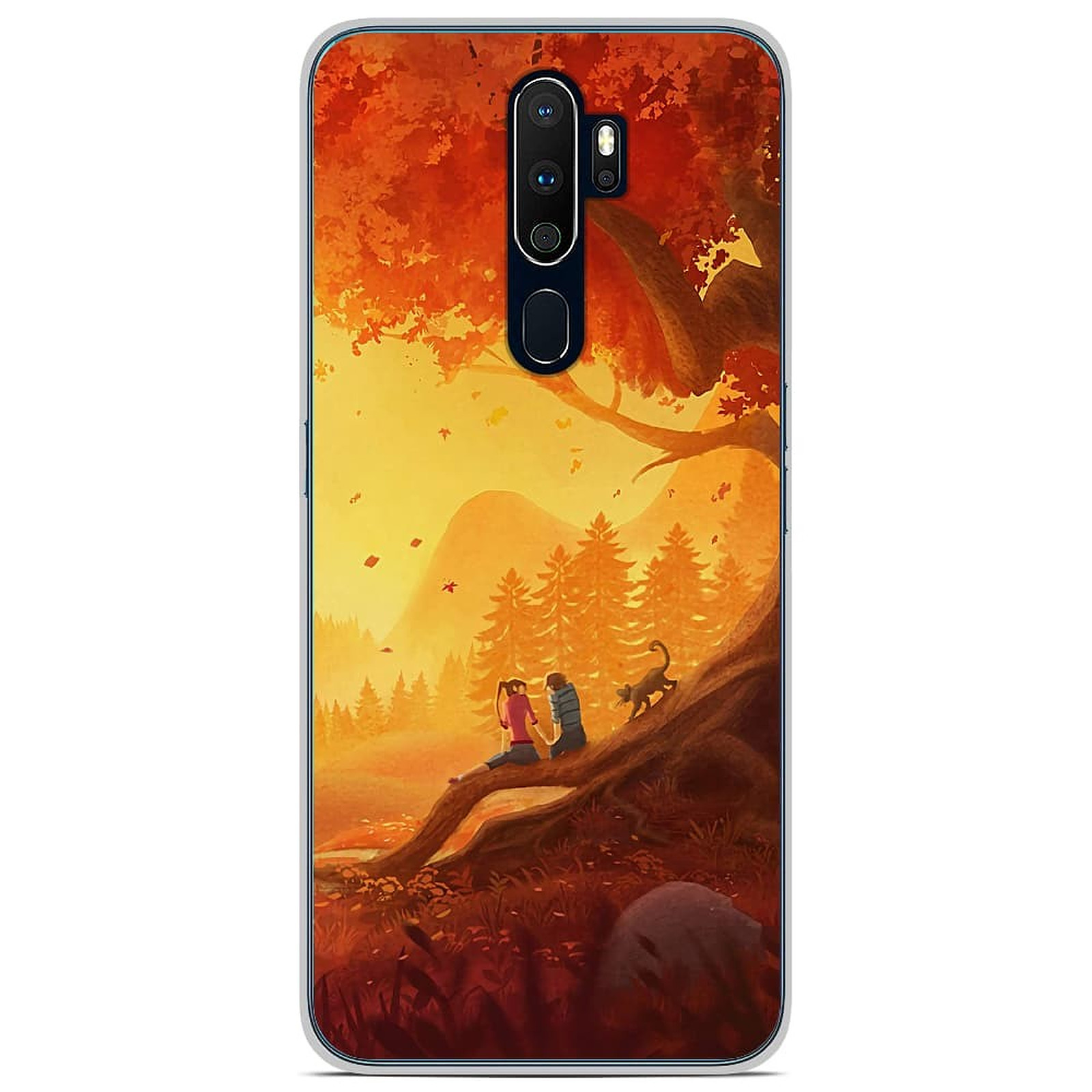 1001 Coques Coque silicone gel Oppo A5 2020 motif Automne a  deux - Coque telephone 1001Coques