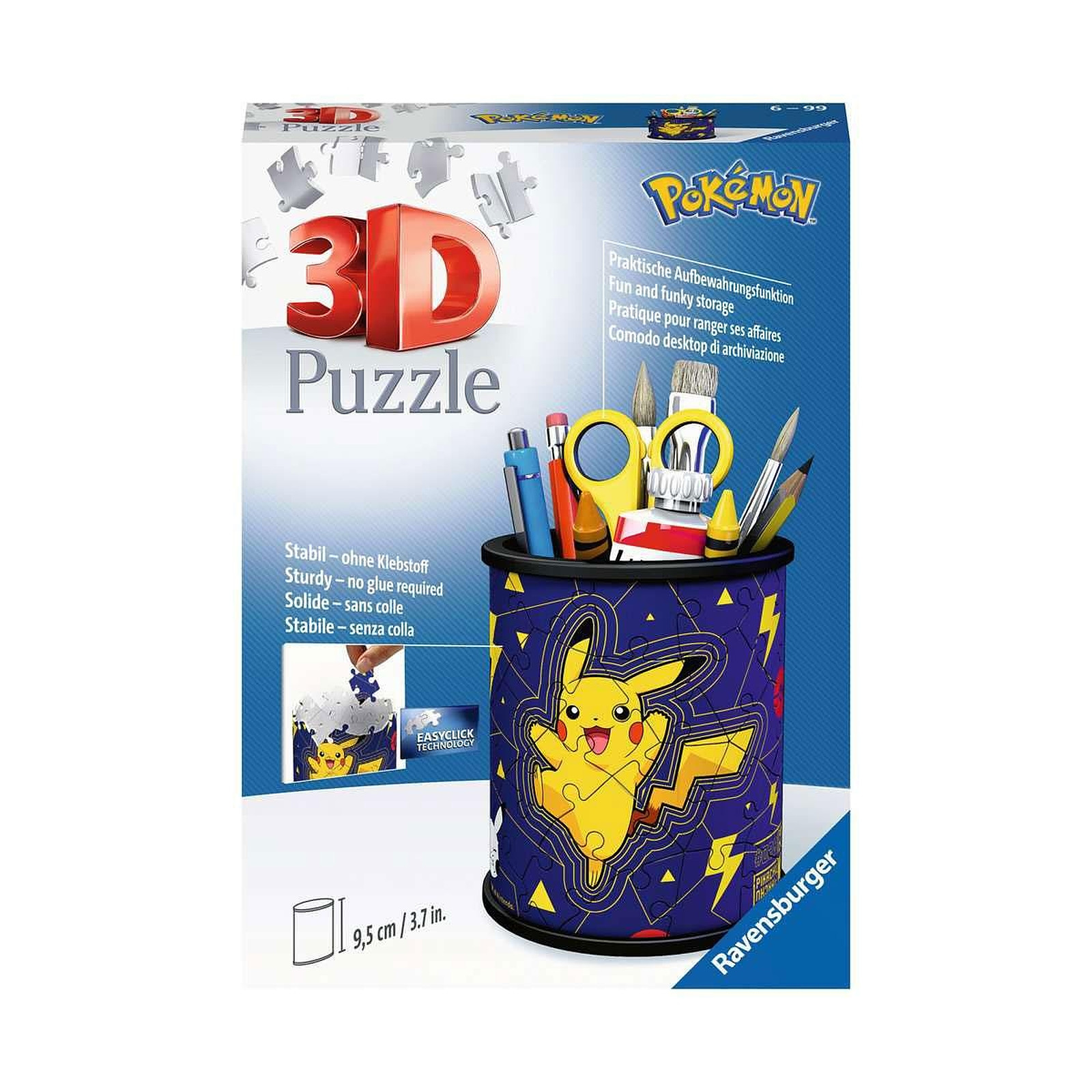 Pokemon - Puzzle 3D Pot a  crayons (54 pièces) - Puzzle Ravensburger
