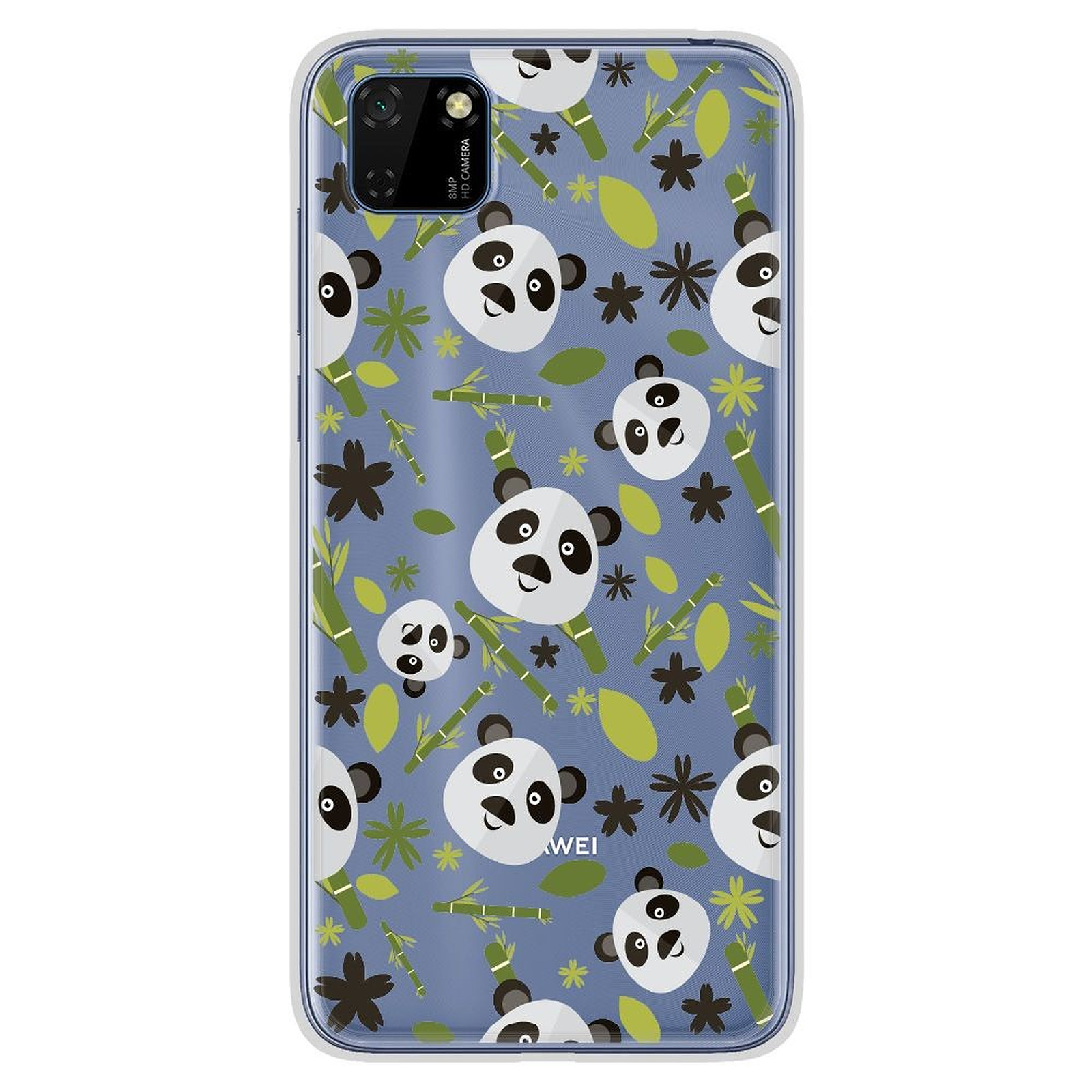 1001 Coques Coque silicone gel Huawei Y5P motif Pandas et Bambou - Coque telephone 1001Coques