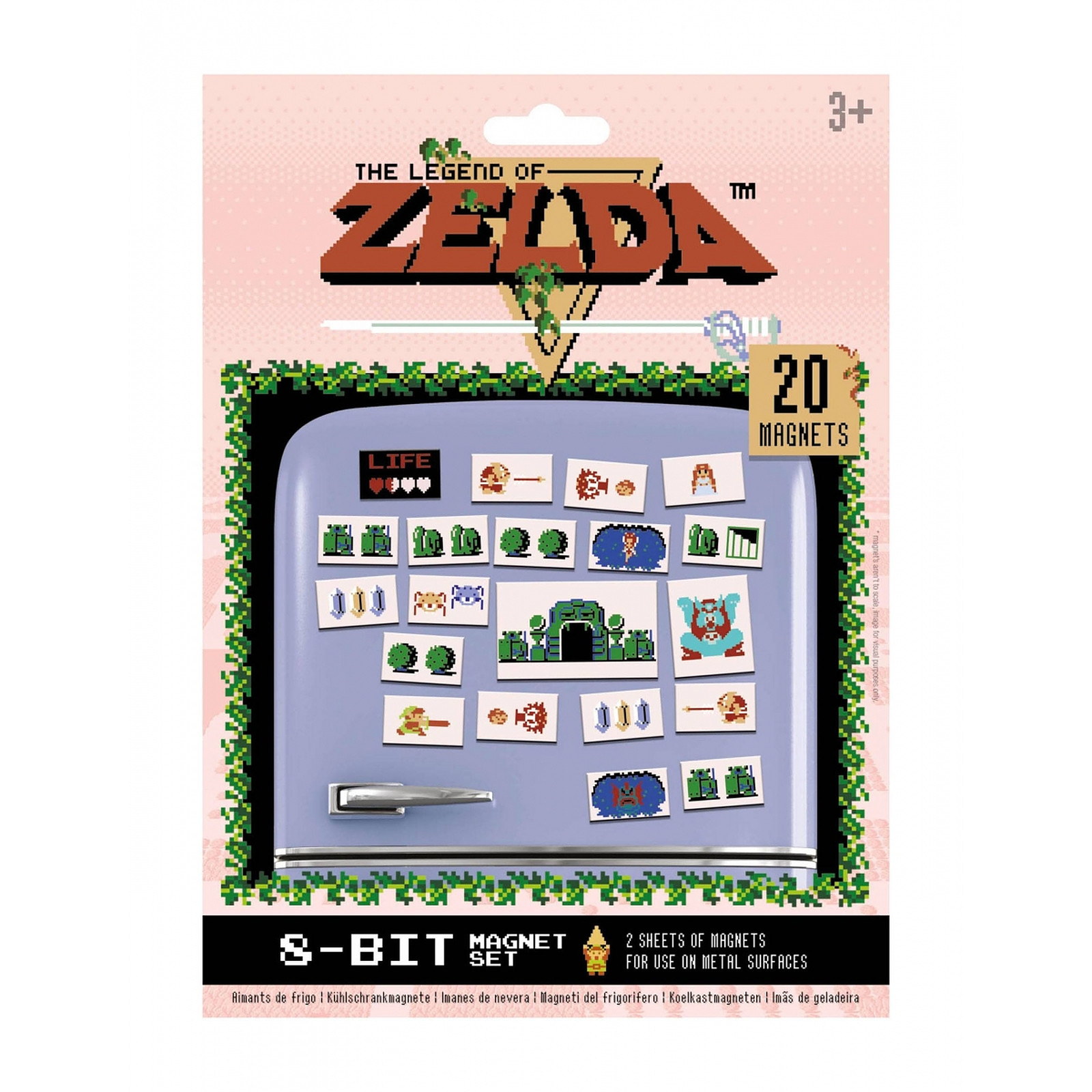 The Legend of Zelda - Pack 20 aimants Retro The Legend of Zelda - Decoration Pyramid International