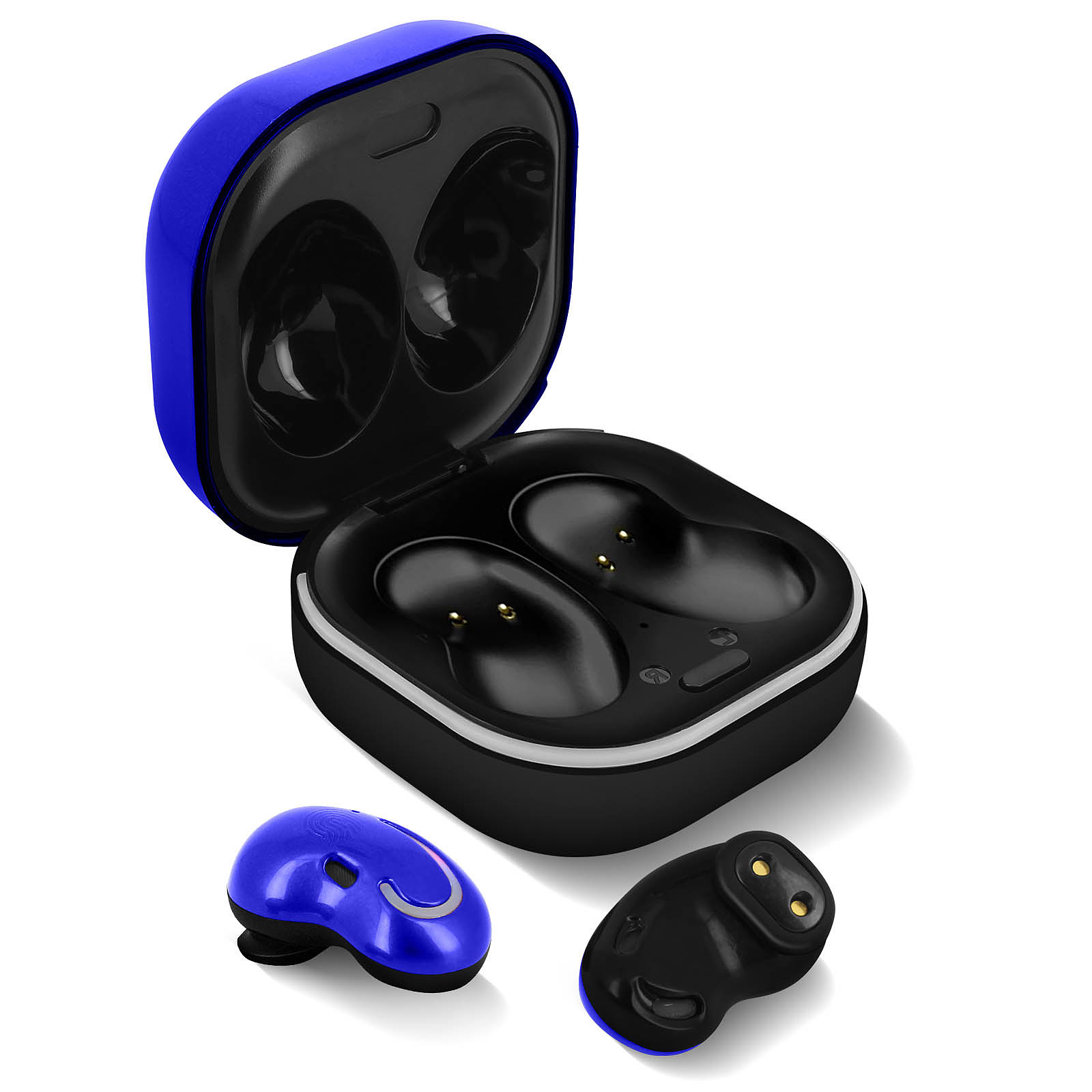 Avizar acouteurs Sans Fil Bluetooth 5.1 Son Stereo 6D Surround Autonomie 15h Bleu - Kit pieton et Casque Avizar