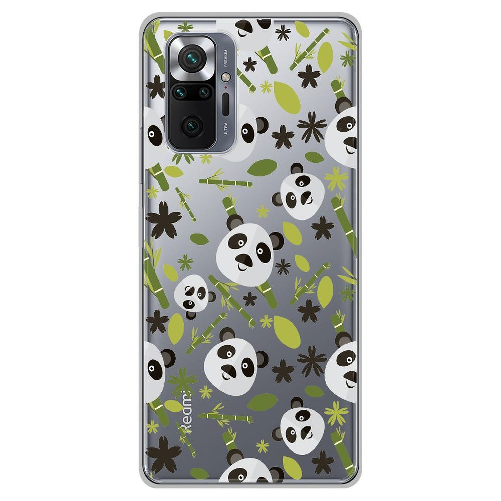 1001 Coques Coque silicone gel Xiaomi Redmi Note 10 Pro motif Pandas et Bambou - Coque telephone 1001Coques