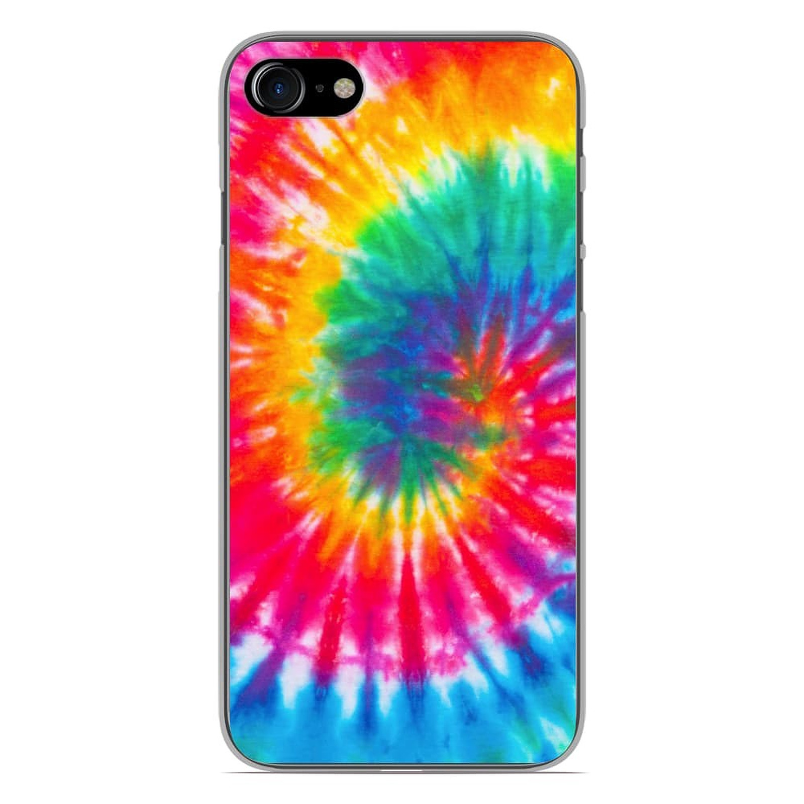 1001 Coques Coque silicone gel Apple iPhone 8 motif Tie Dye Spirale - Coque telephone 1001Coques