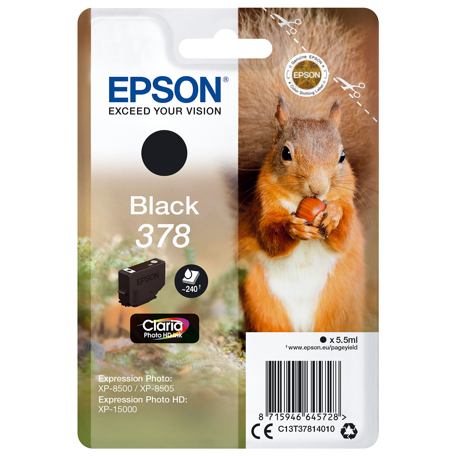 Epson Ecureuil Noir 378 - Cartouche imprimante Epson