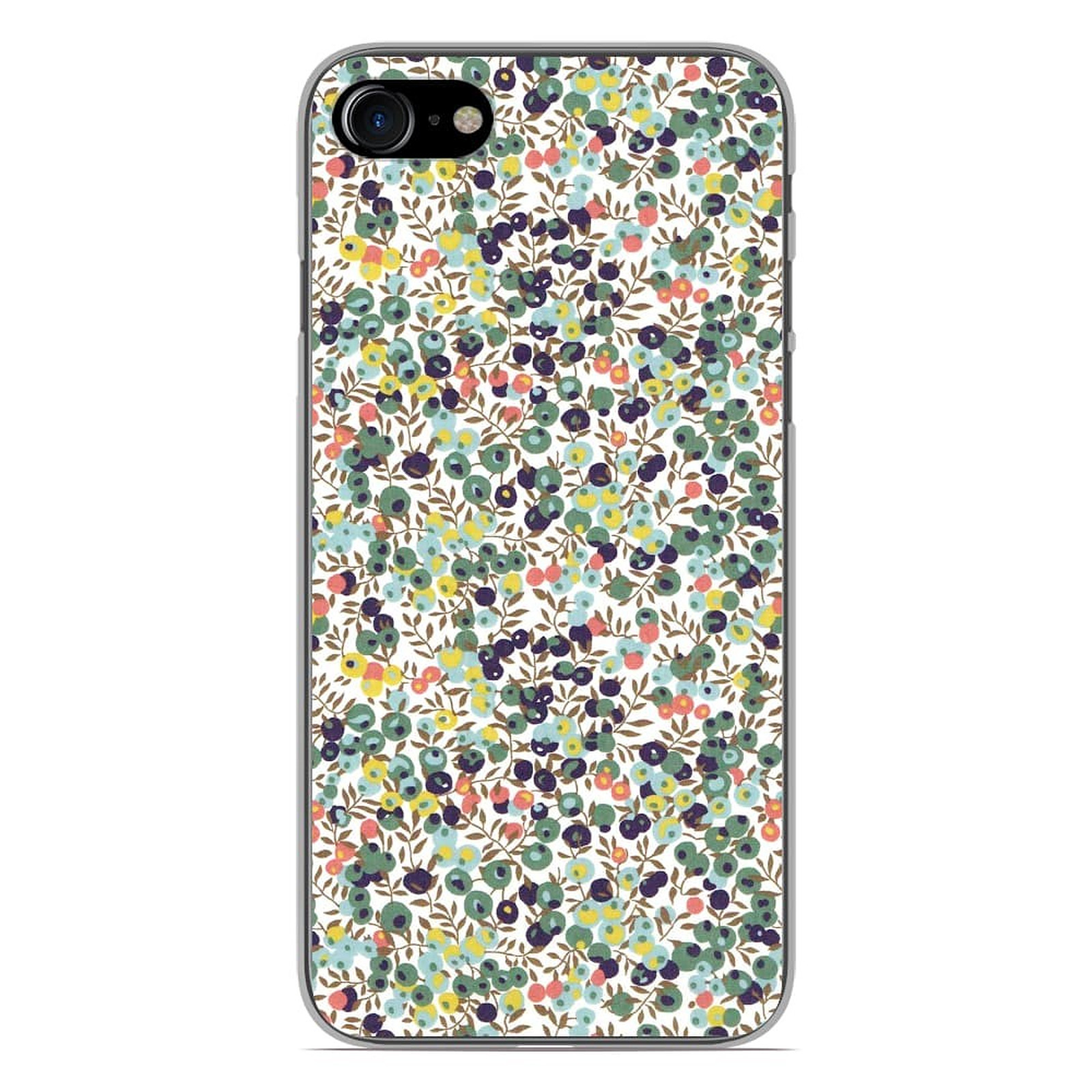 1001 Coques Coque silicone gel Apple iPhone 8 motif Liberty Wiltshire Vert - Coque telephone 1001Coques