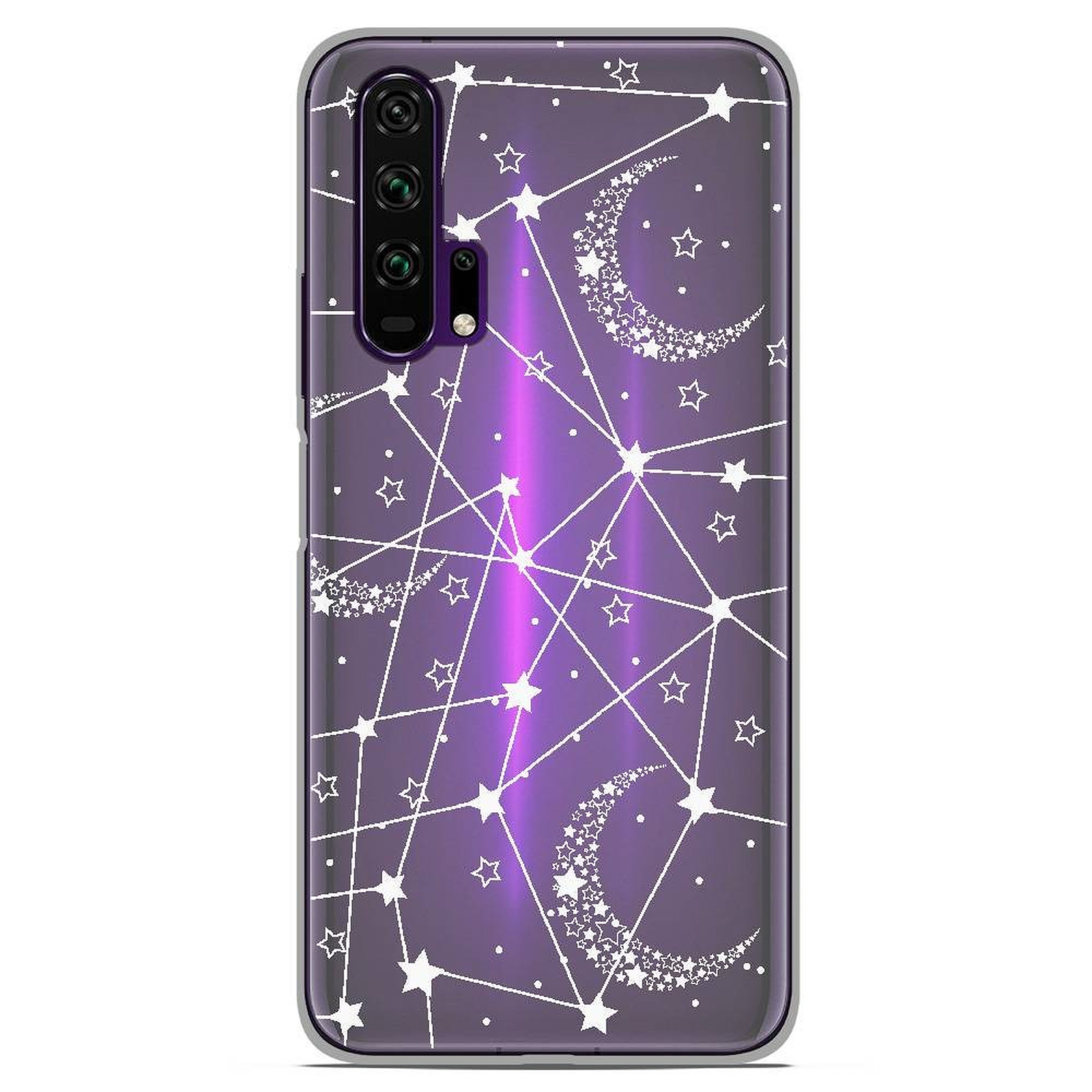 1001 Coques Coque silicone gel Huawei Honor 20 Pro motif Lignes etoilees - Coque telephone 1001Coques