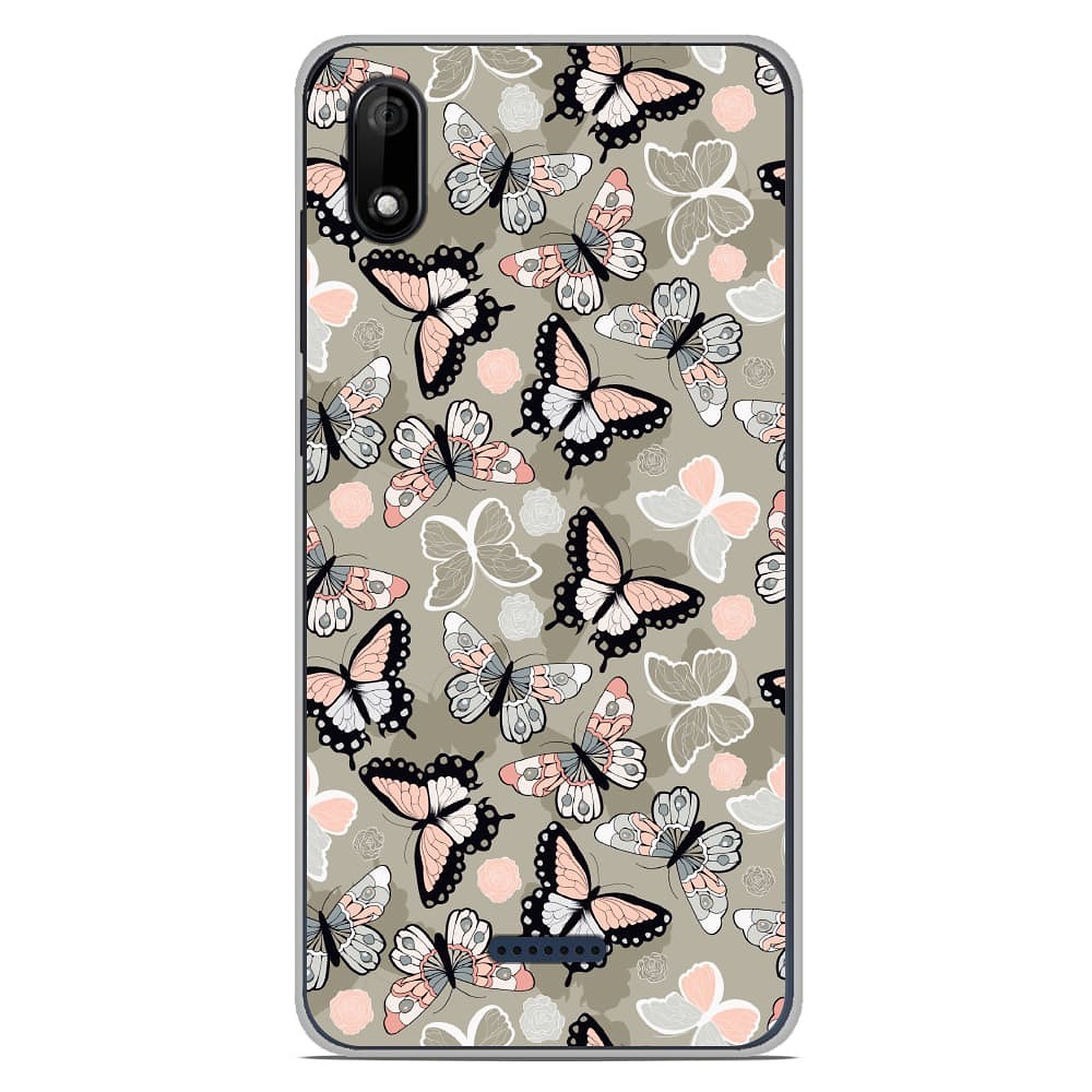1001 Coques Coque silicone gel Wiko Y50 motif Papillons Vintage - Coque telephone 1001Coques