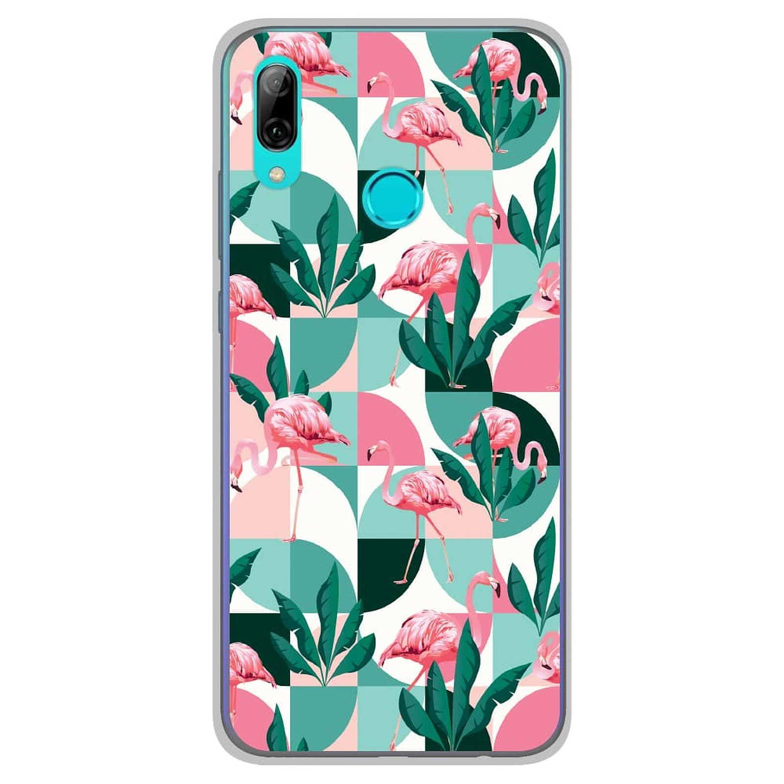 1001 Coques Coque silicone gel Huawei P Smart 2019 motif Flamants Roses ge´ome´trique - Coque telephone 1001Coques
