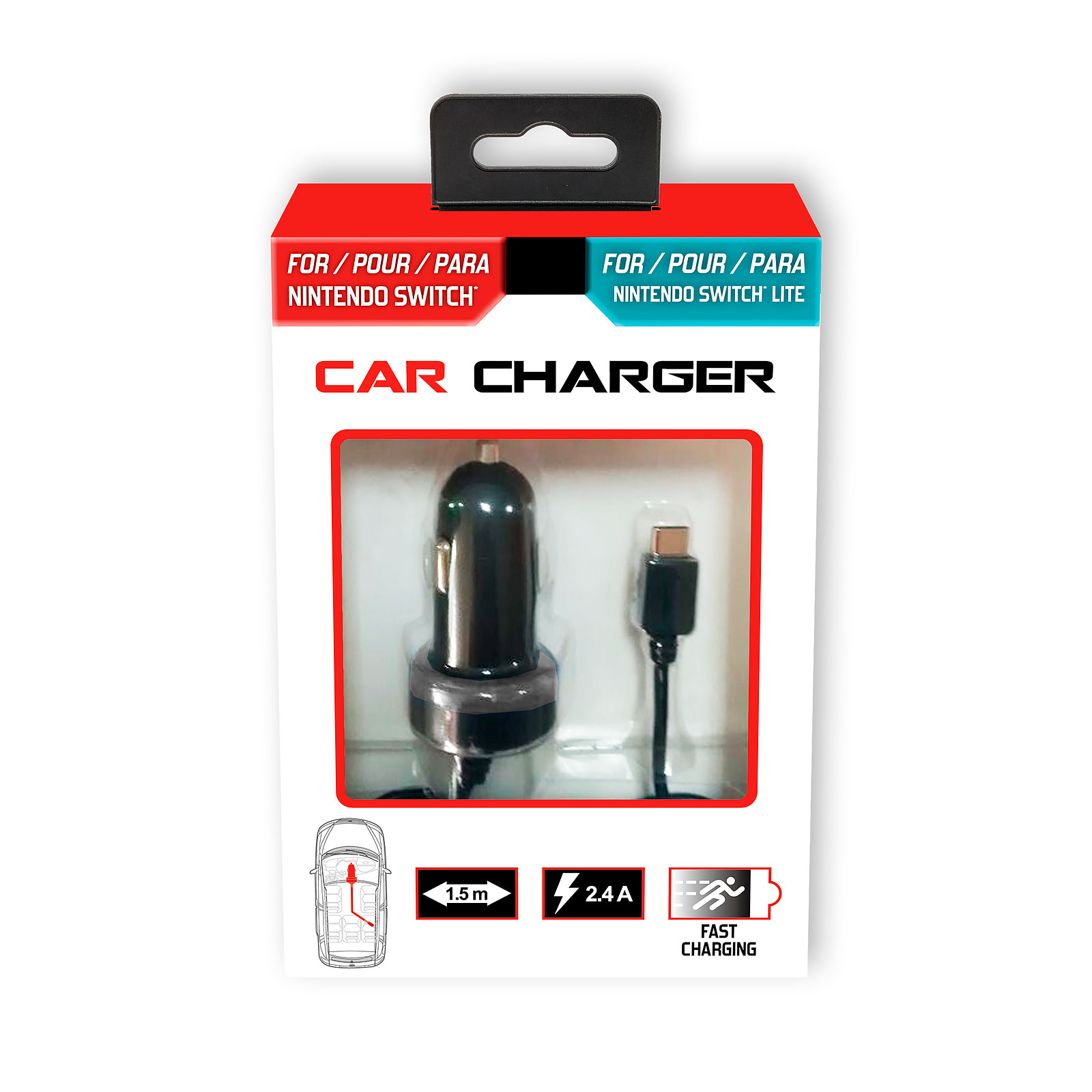 Subsonic Car Charger pour Nintendo Switch - Accessoires Switch Subsonic
