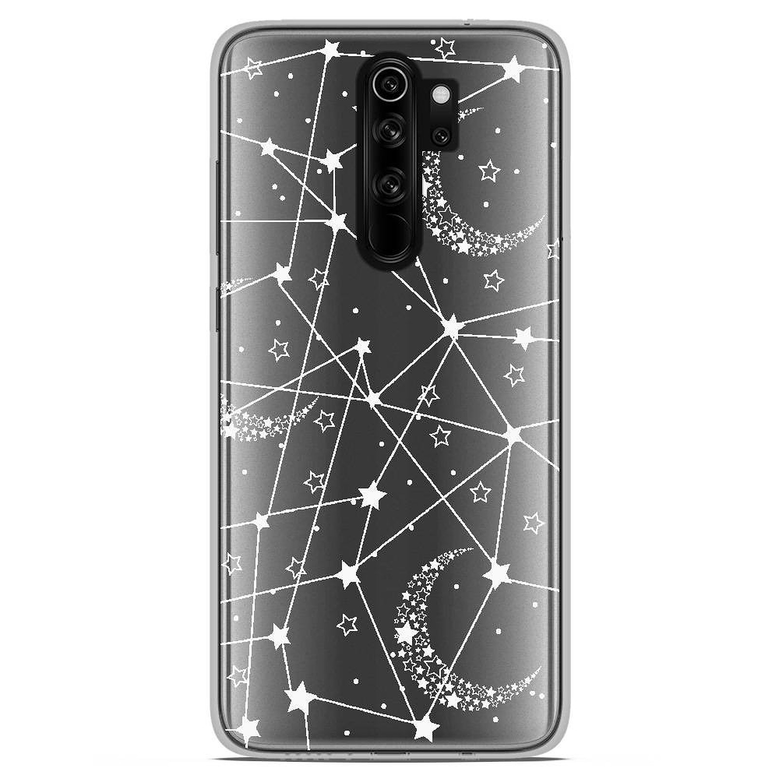 1001 Coques Coque silicone gel Xiaomi Redmi Note 8 Pro motif Lignes etoilees - Coque telephone 1001Coques
