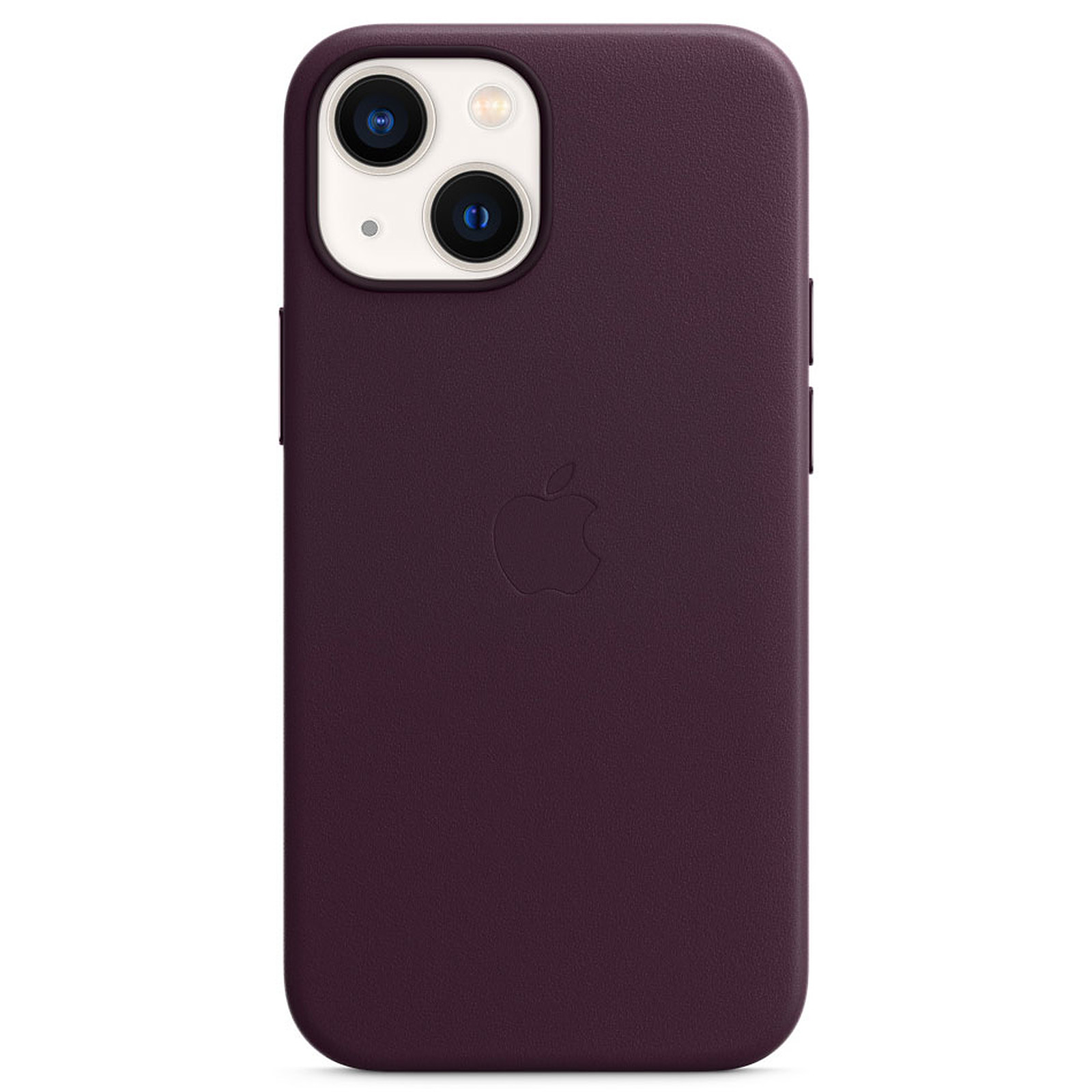 Apple Leather Case with MagSafe Cerise Noire Apple iPhone 13 mini - Coque telephone Apple