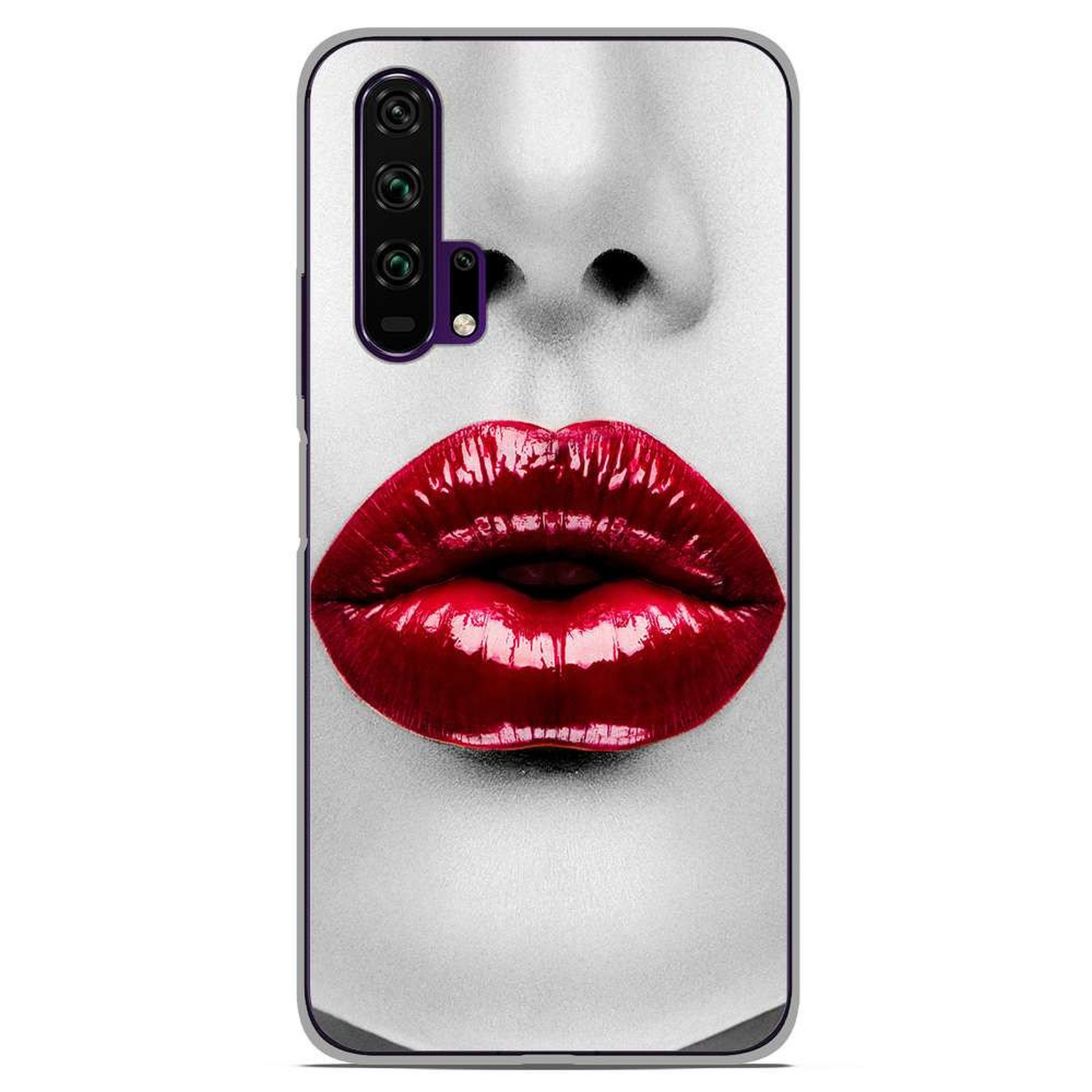 1001 Coques Coque silicone gel Huawei Honor 20 Pro motif Lèvres Rouges - Coque telephone 1001Coques