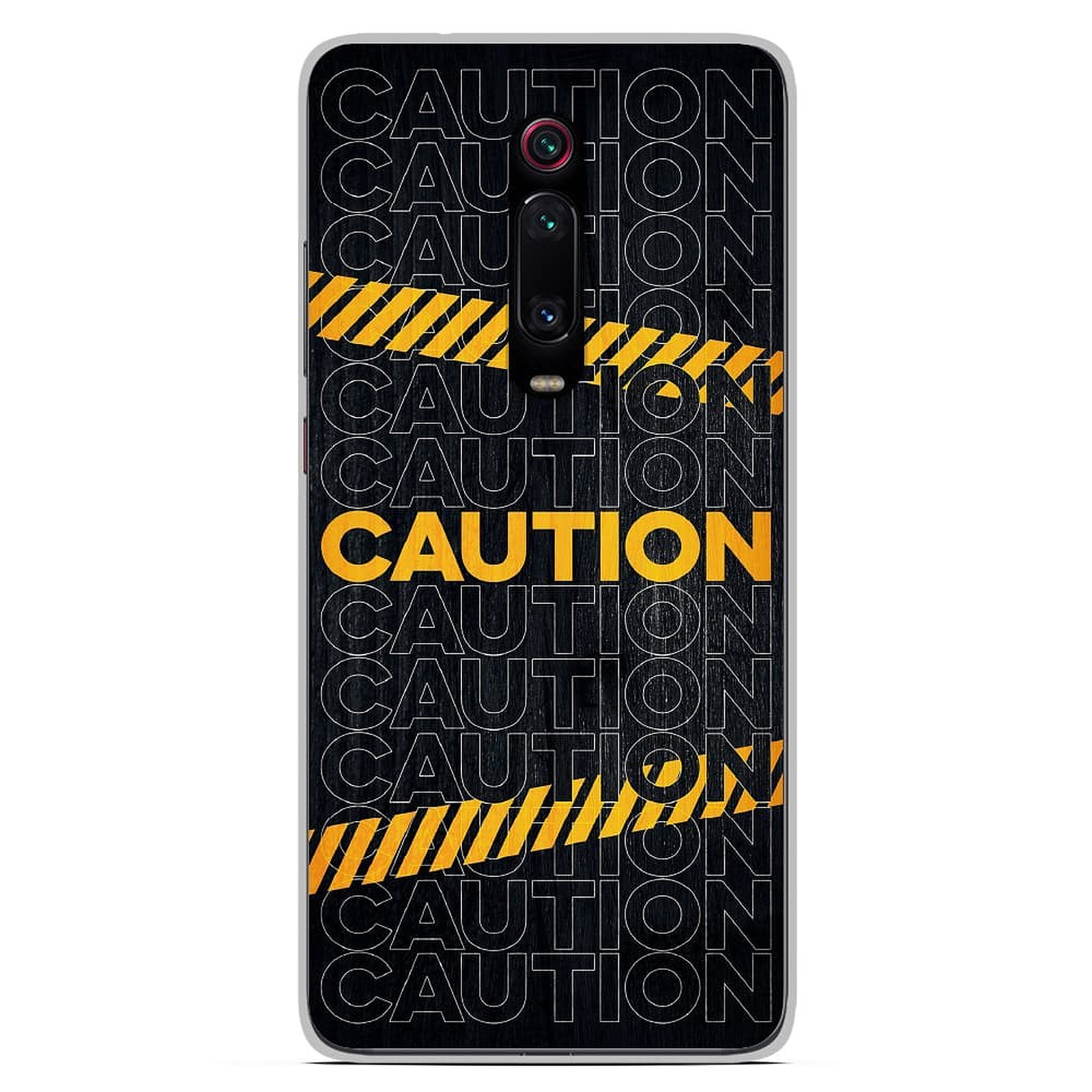 1001 Coques Coque silicone gel Xiaomi Mi 9T motif Caution - Coque telephone 1001Coques