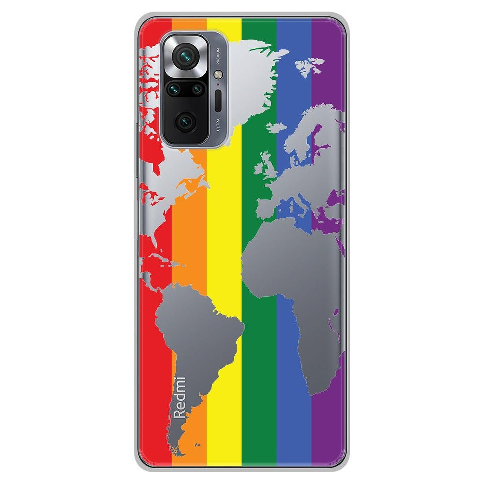 1001 Coques Coque silicone gel Xiaomi Redmi Note 10 Pro motif Map LGBT - Coque telephone 1001Coques