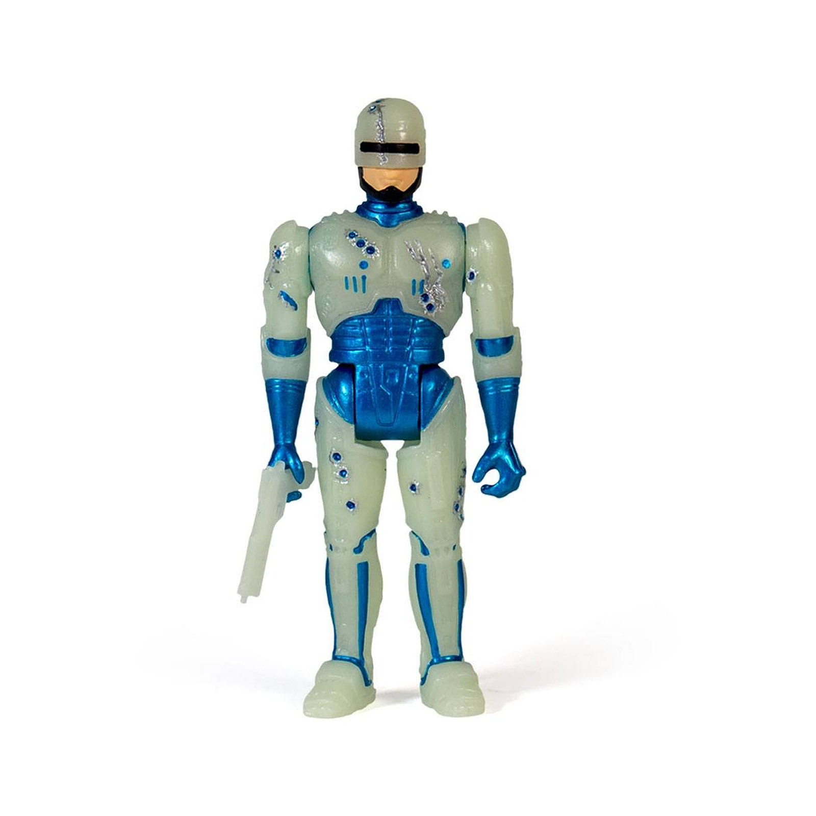 Robocop - Figurine ReAction Robocop Battle Damaged (Glow in the Dark) 10 cm - Figurines Super7