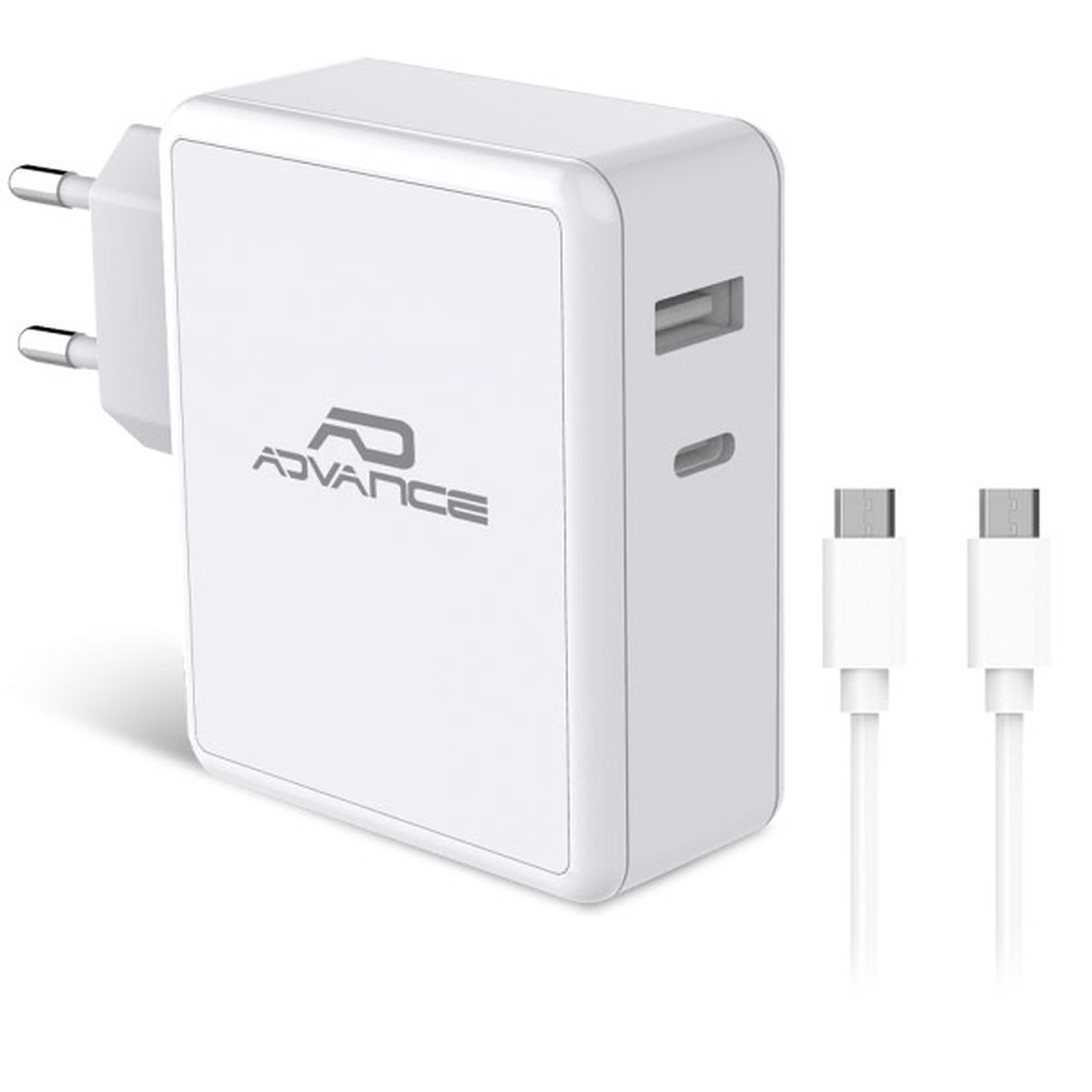 Advance PowerFlex Chargeur mural USB-C et USB-A 45W (Blanc) - USB Advance