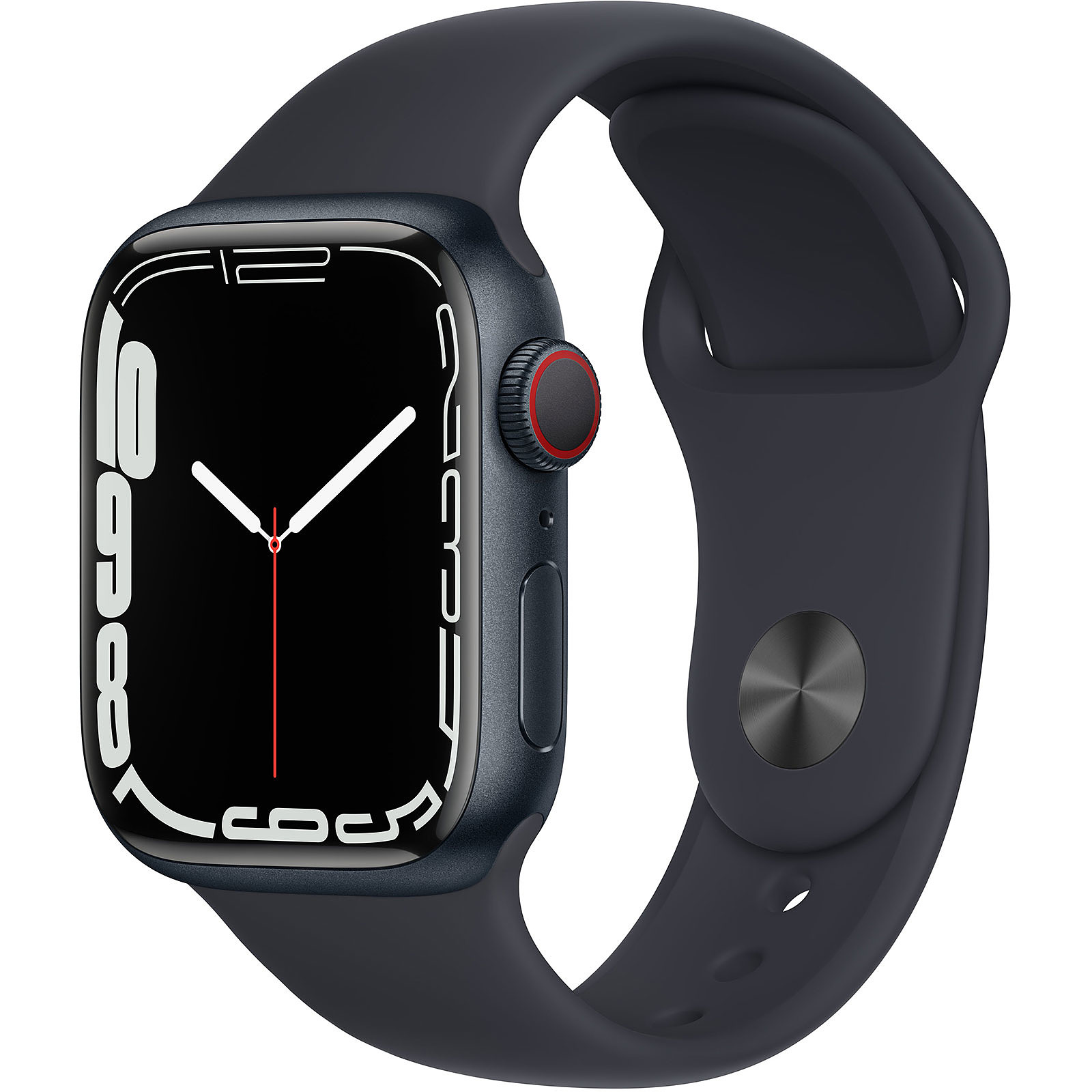 Apple Watch Series 7 GPS + Cellular Aluminium Midnight Sport Band 41 mm - Montre connectee Apple
