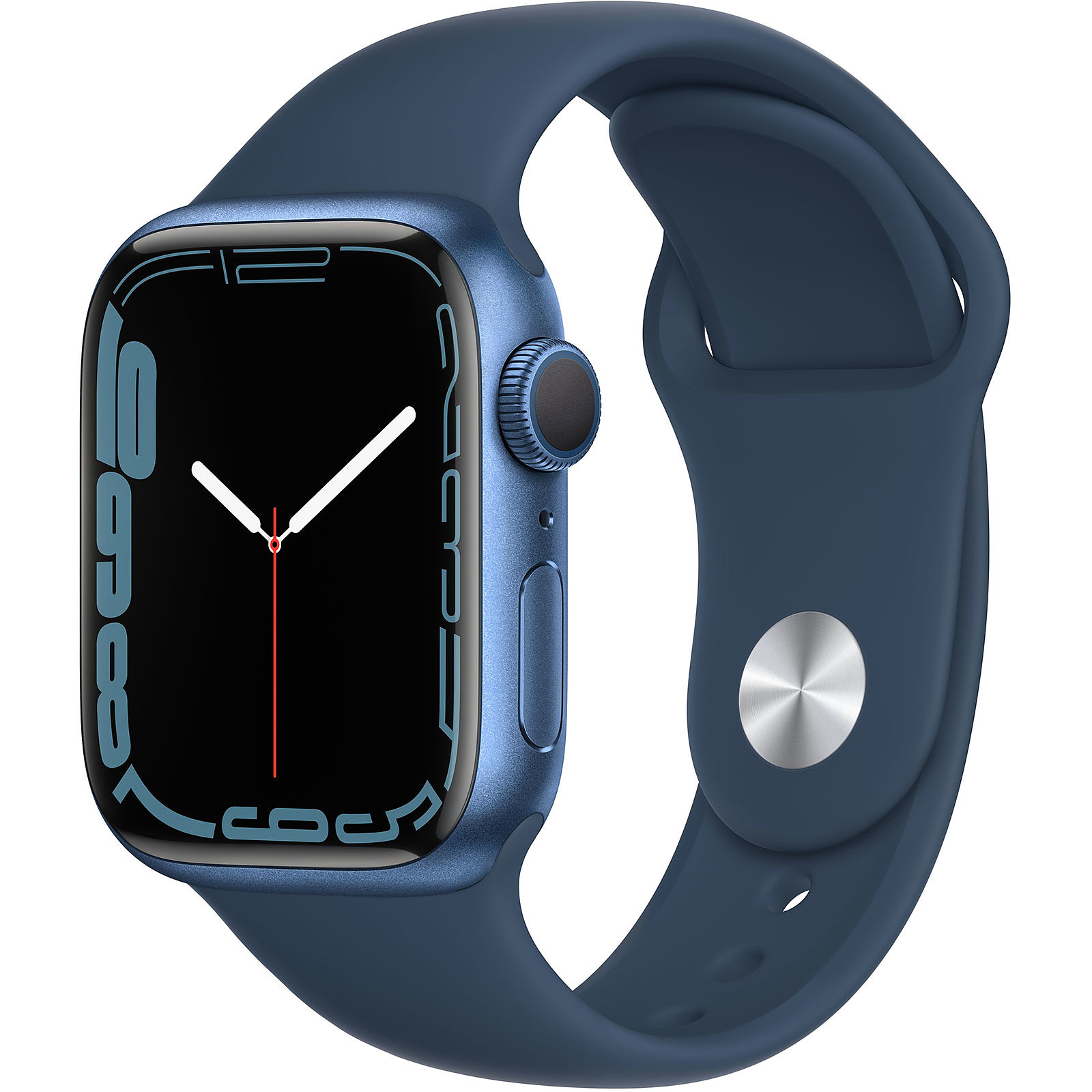 Apple Watch Series 7 GPS Aluminum Abyss Blue Sport Band 41 mm - Montre connectee Apple