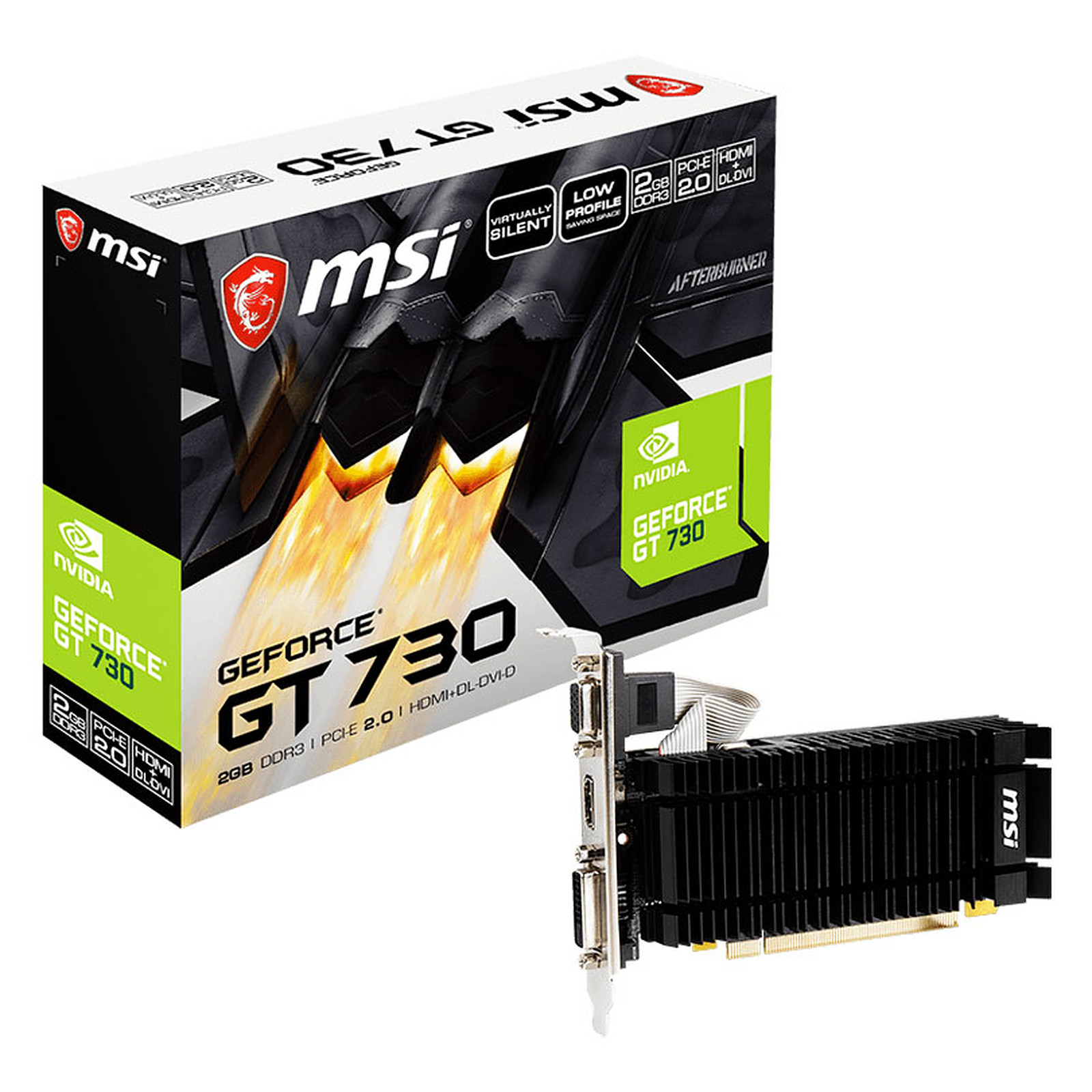 MSI GeForce GT 730 N730K-2GD3H/LPV1 - Carte graphique MSI