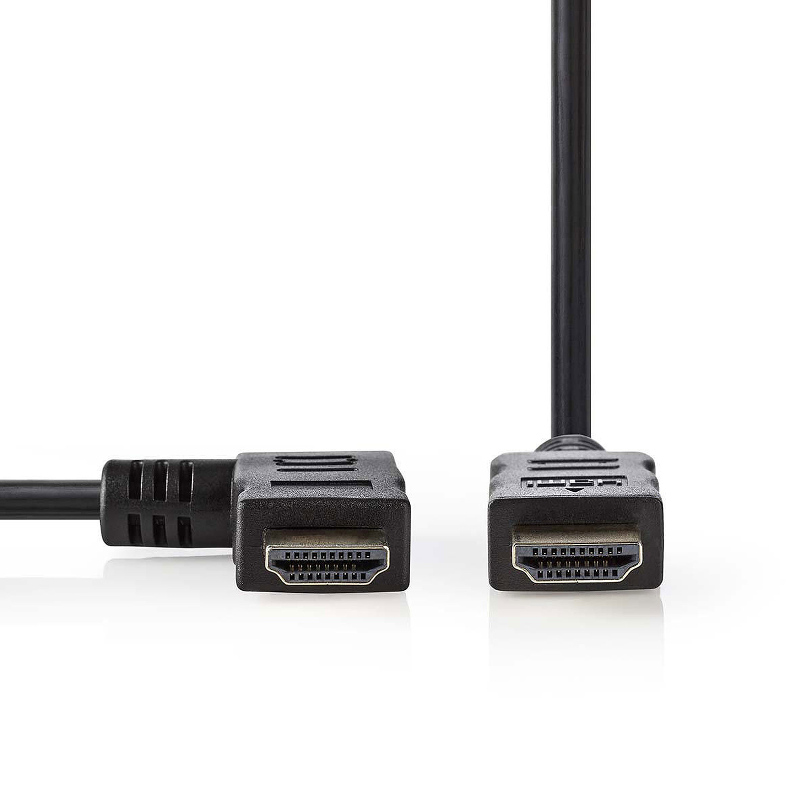 Nedis Cable HDMI coude a  gauche haute vitesse avec Ethernet Noir (1.5 mètre) - HDMI NEDIS