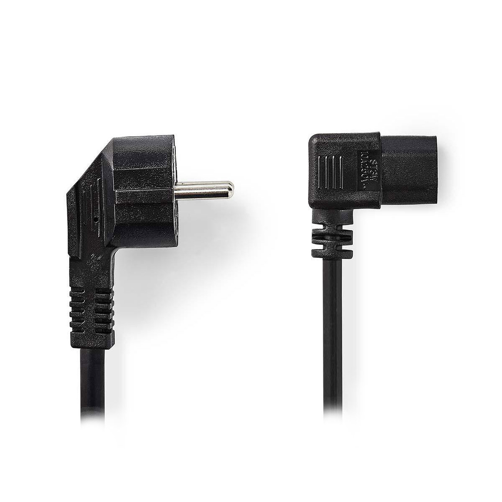 Nedis Cable d'alimentation coude pour PC, moniteur et onduleur noir - 10 mètres - Cable Secteur NEDIS